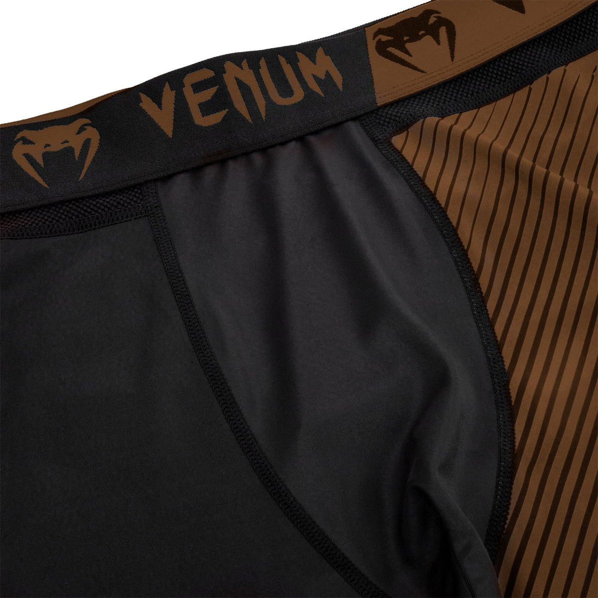 Pantalon de Compression Venum NoGi 2.0 Approuvé IBJJF - Noir/Marron