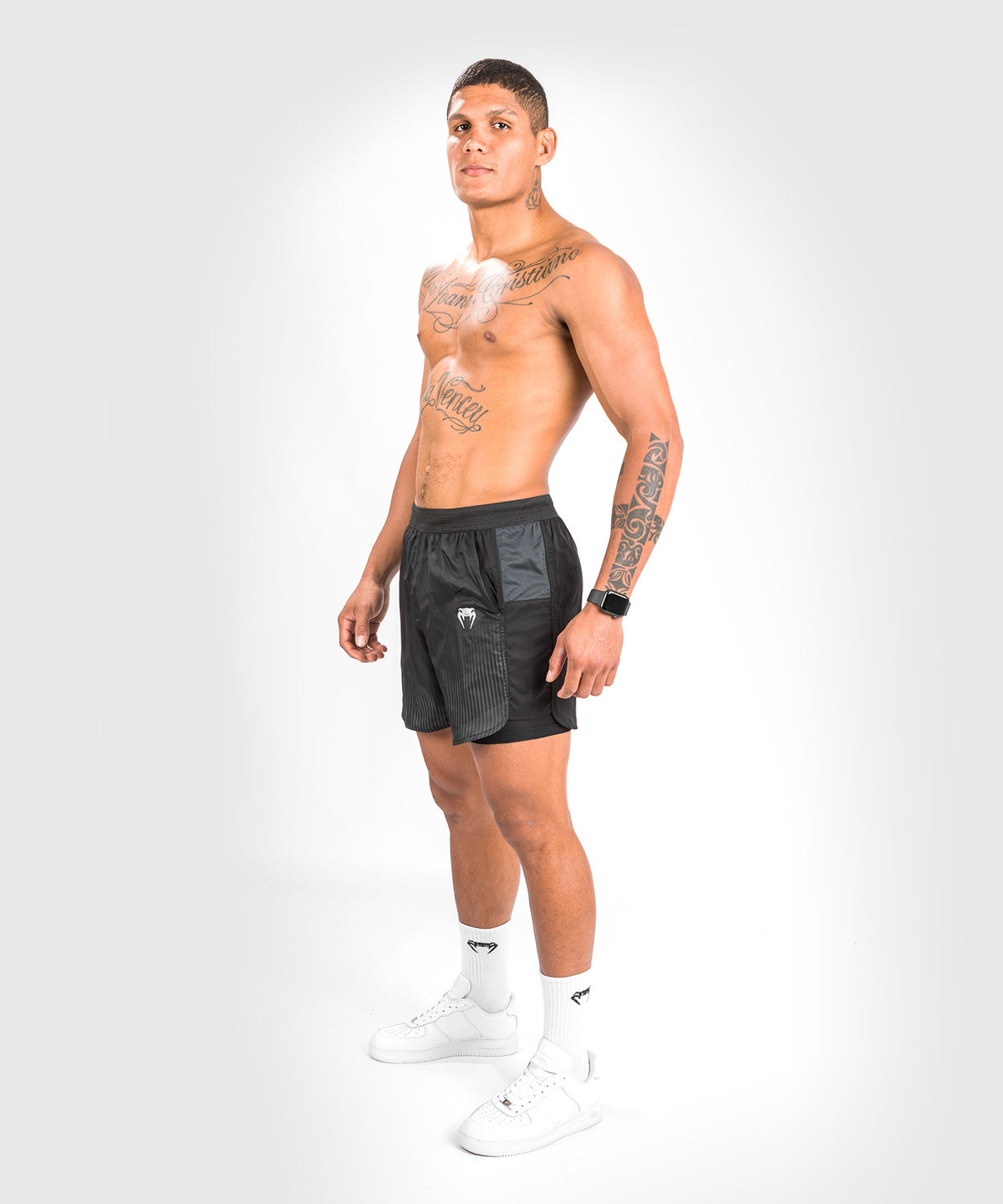 Venum Biomecha 2-in-1 Trainingsshorts - Schwarz/Grau