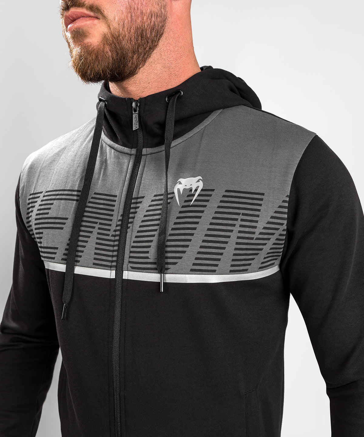 Zipped Sweatshirt Venum Laser ZX - Black/Grey