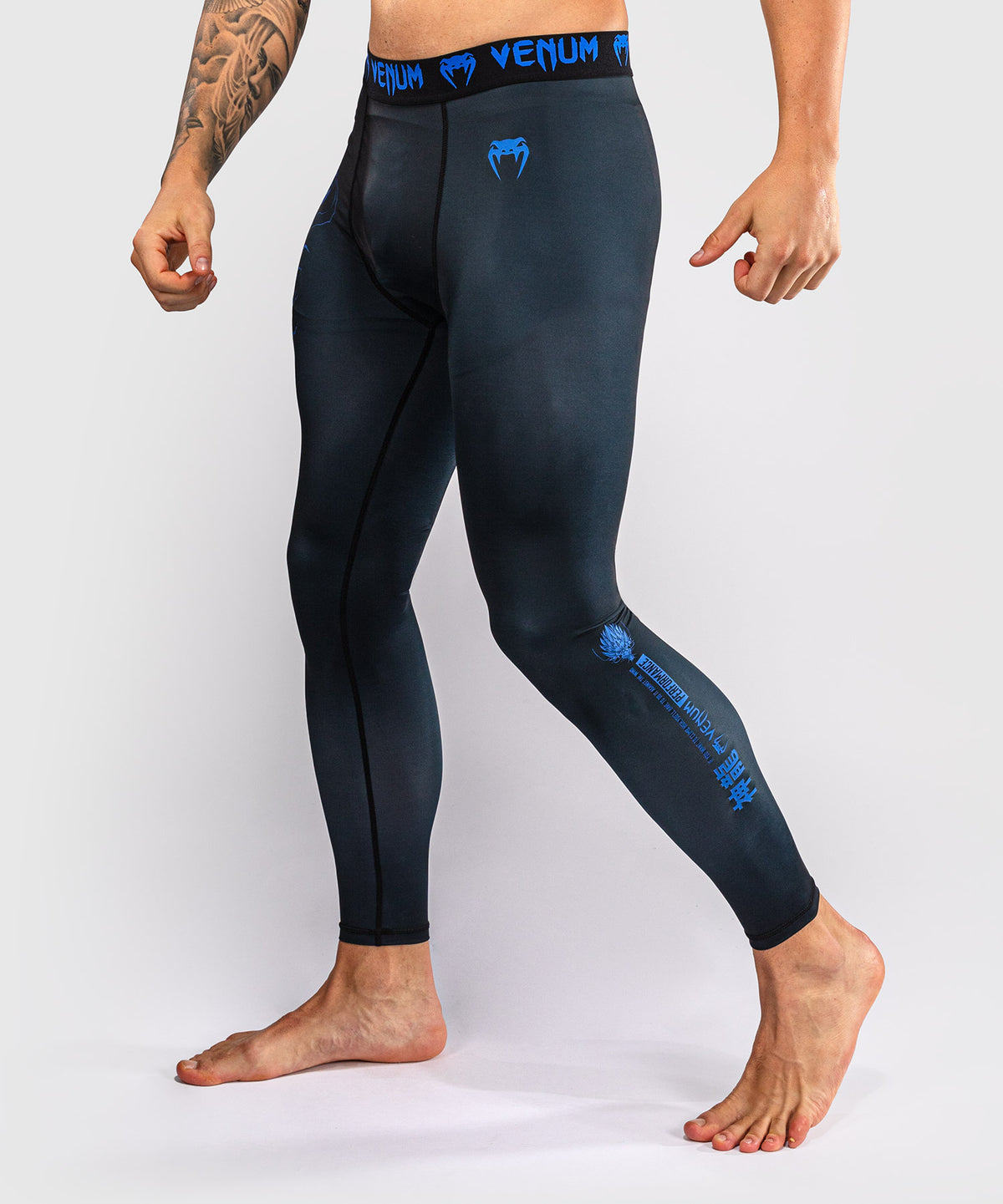 Venum Thunder Dragon Spats - Black/Royal Blue