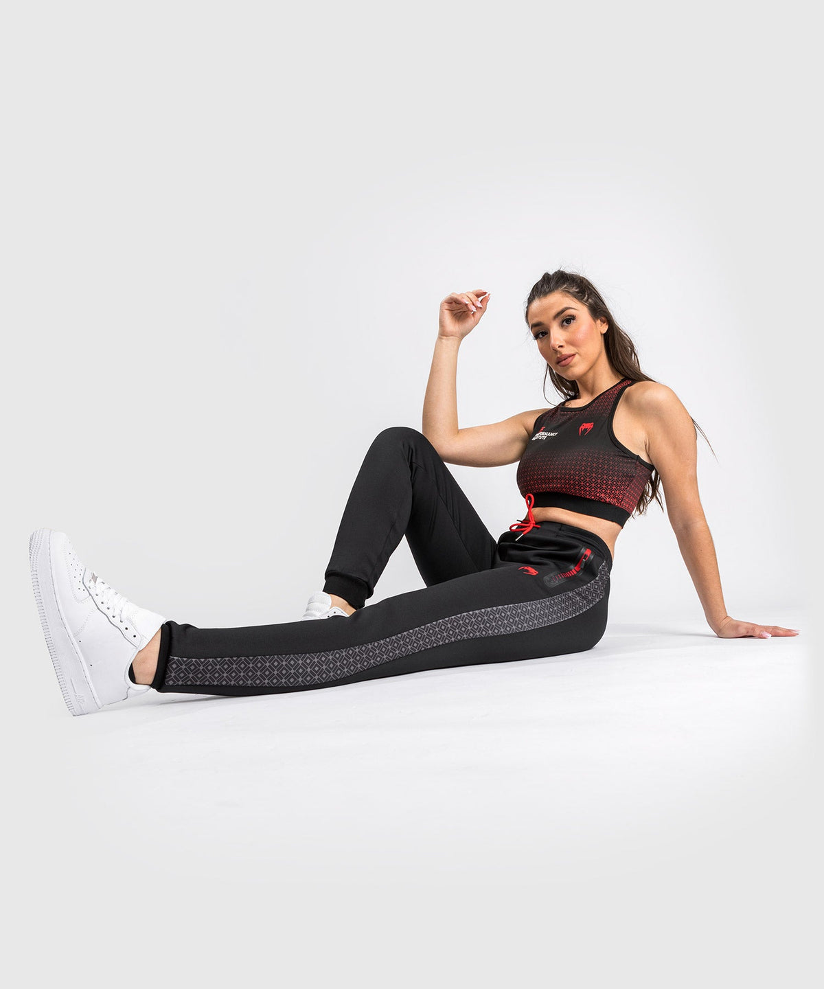 Pantalon de jogging UFC Venum Performance Institute - Pour Femmes - Noir/Rouge