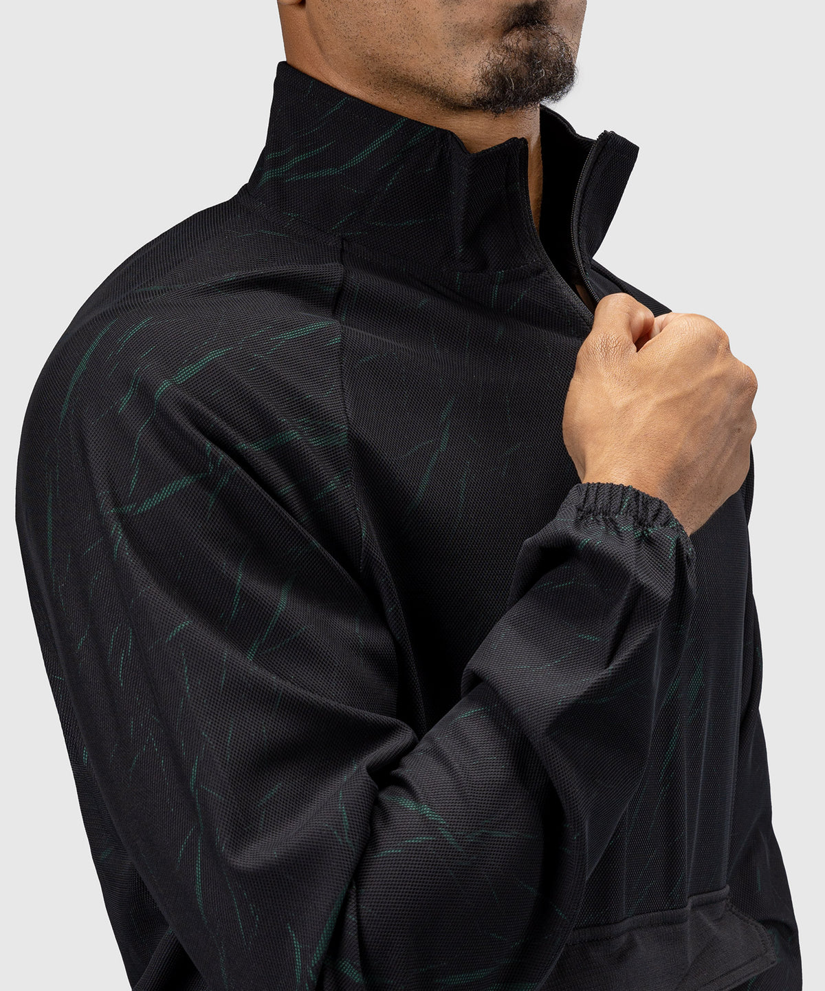Venum Trooper Giacca della Tuta da Uomo - Nero/Verde Foresta