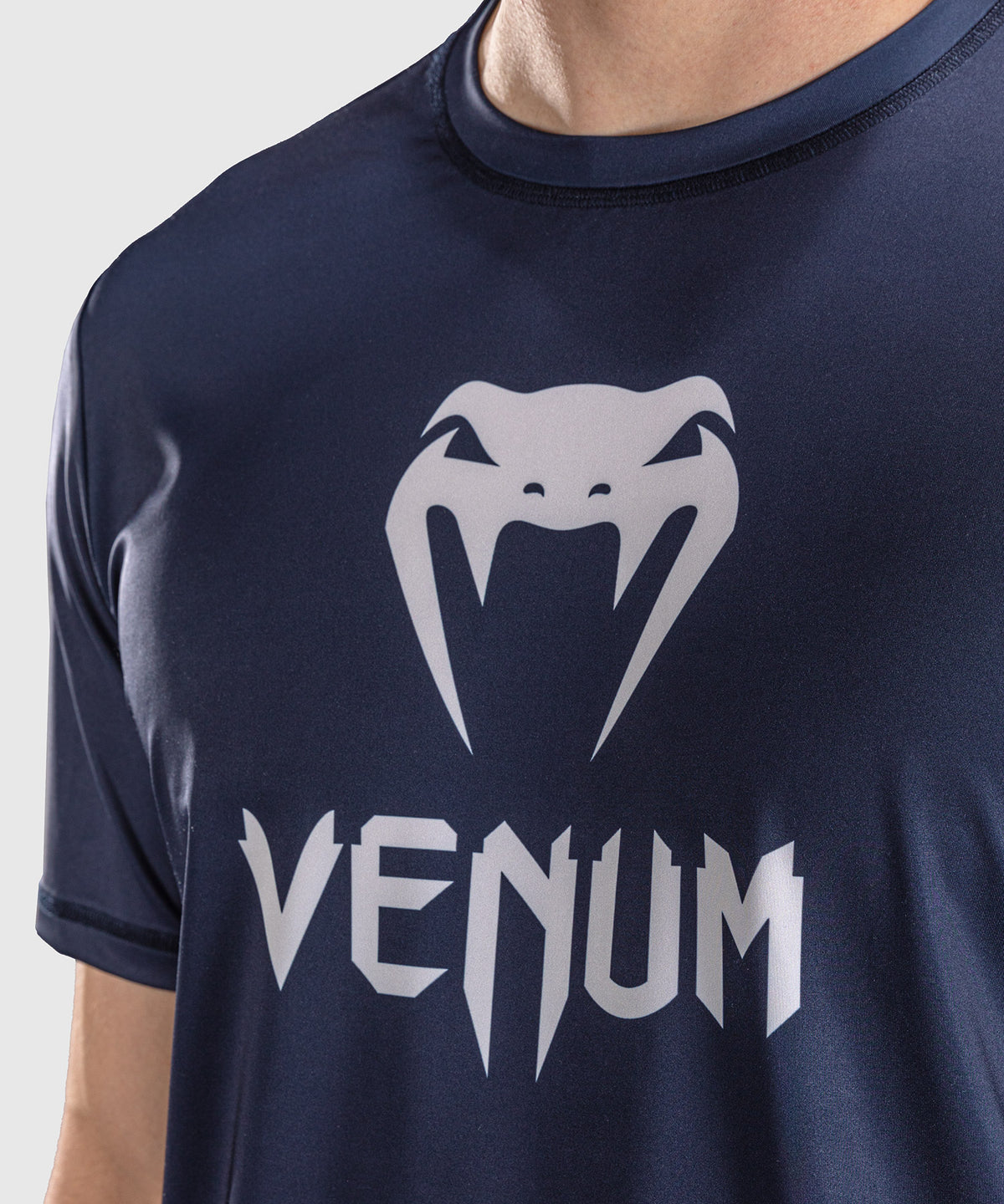 Venum Classic Dry Tech T-Shirt - Navy Blue/White