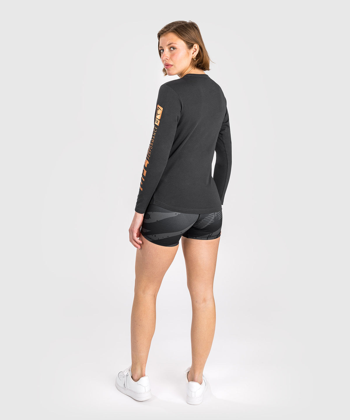 UFC Adrenaline by Venum Fight Week Maglietta A Manica Lunga In Cotone per Donna - Antracite Grigio