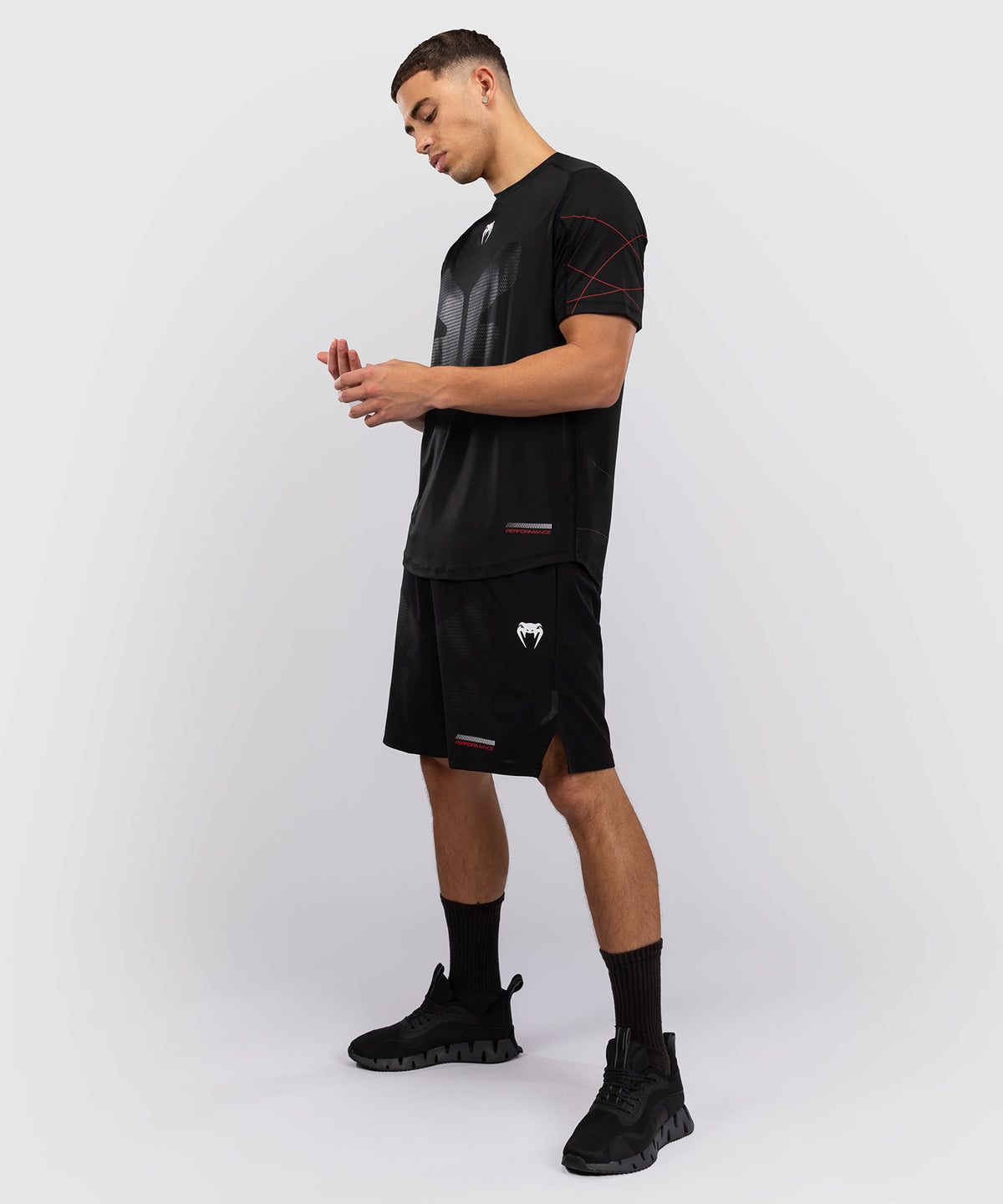 Venum Tactical XT Camiseta Dry Tech Hombre - Negra/Roja Fuego