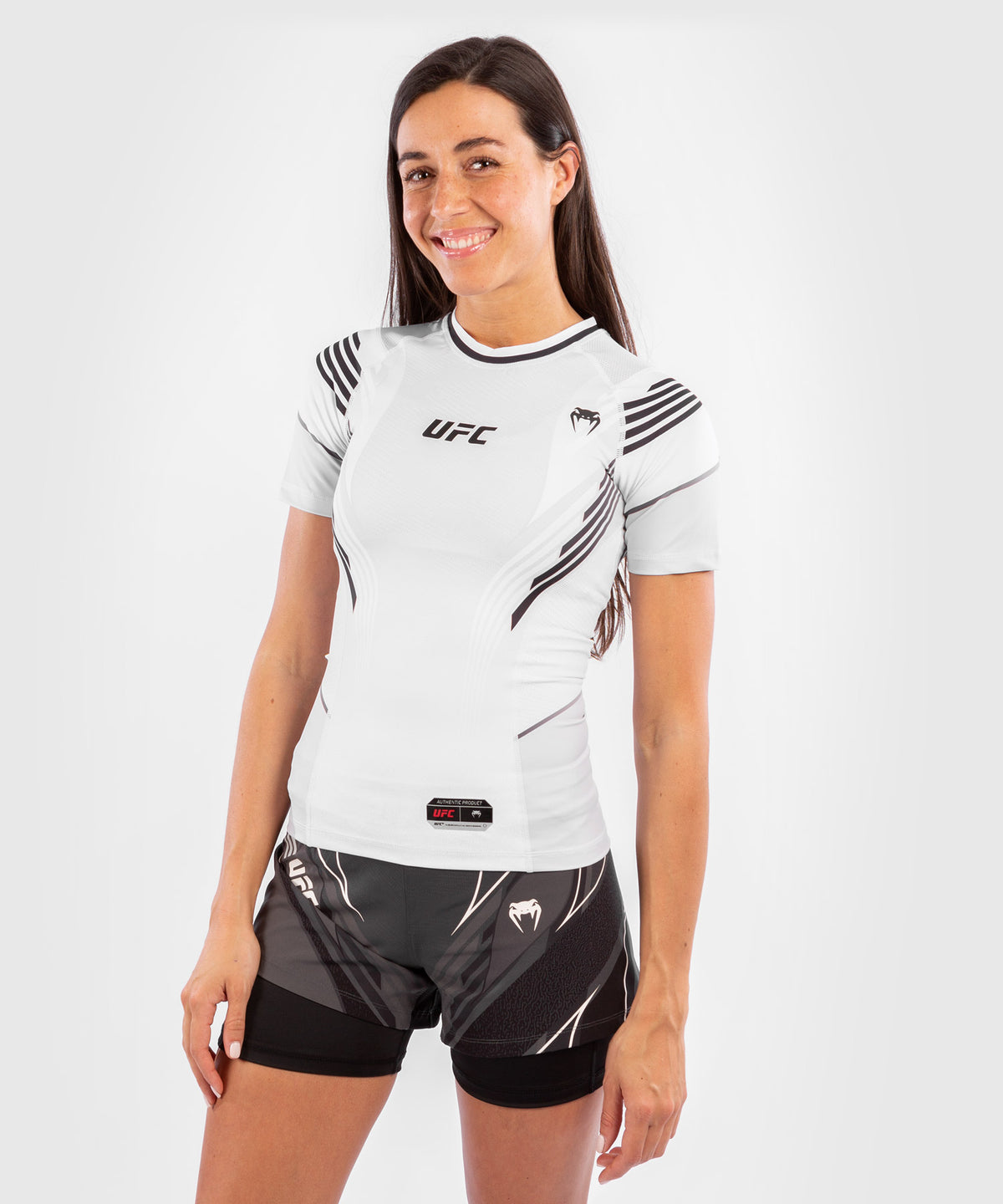T-shirt de compression Femme UFC Venum Authentic Fight Night - Blanc