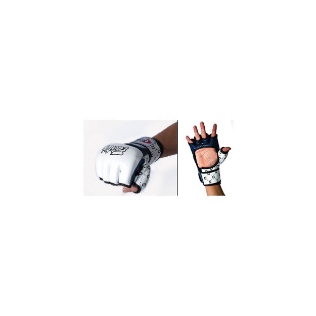 Fairtex Guantes de MMA de Cuero - Blanco/Negro