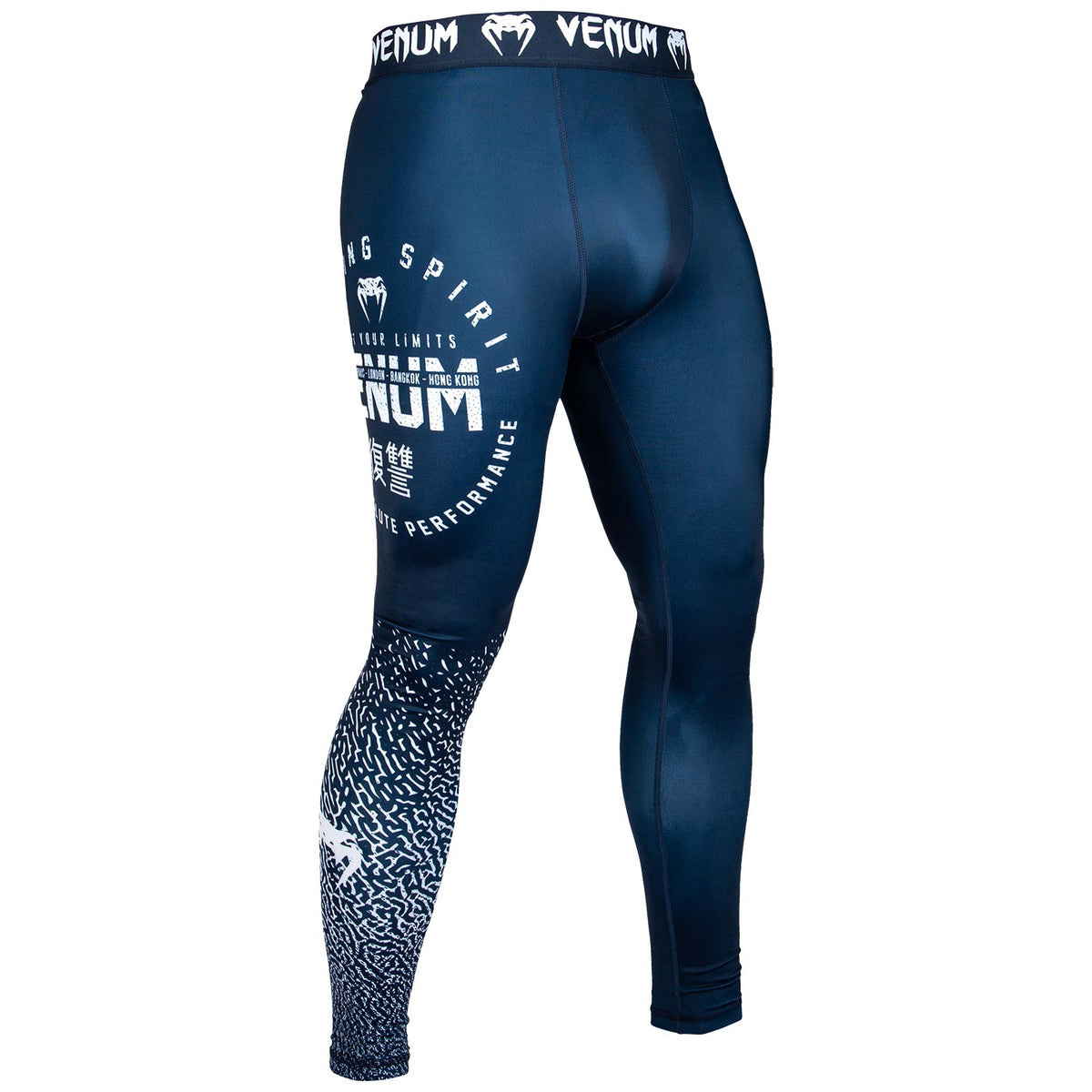 Pantaloni a compressione Venum Signature - Blu Marino/Bianco
