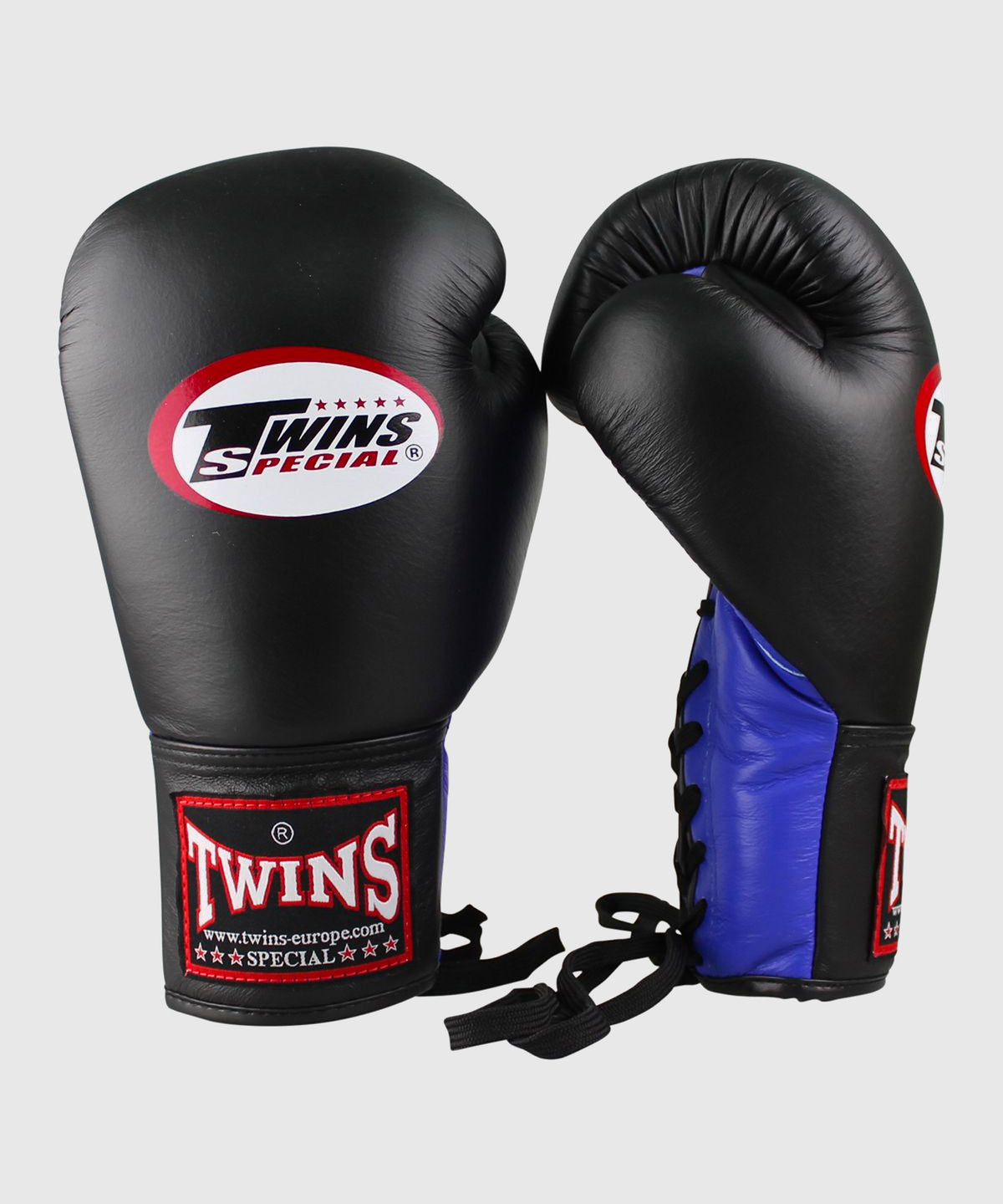 Twins BGLL-1 Guantes de Boxeo con Cordones - Negro/Azul