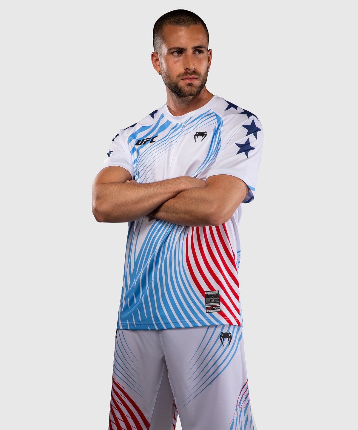 Official UFC Freedom 250 by Venum Authentic Fight Night Walkout Jersey für Herren - Weiß