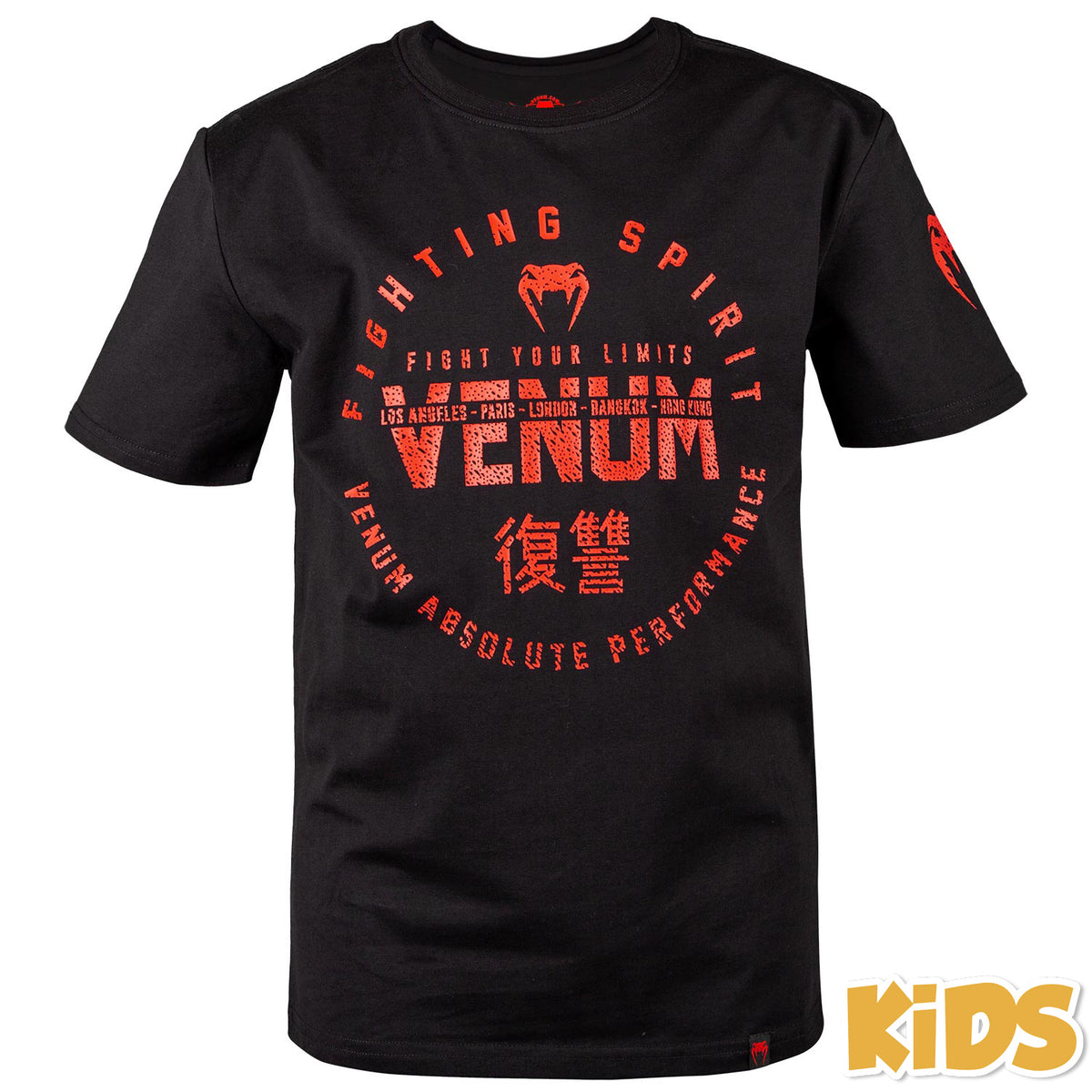 Venum Signature Kinder T-Shirt - Schwarz/Rot
