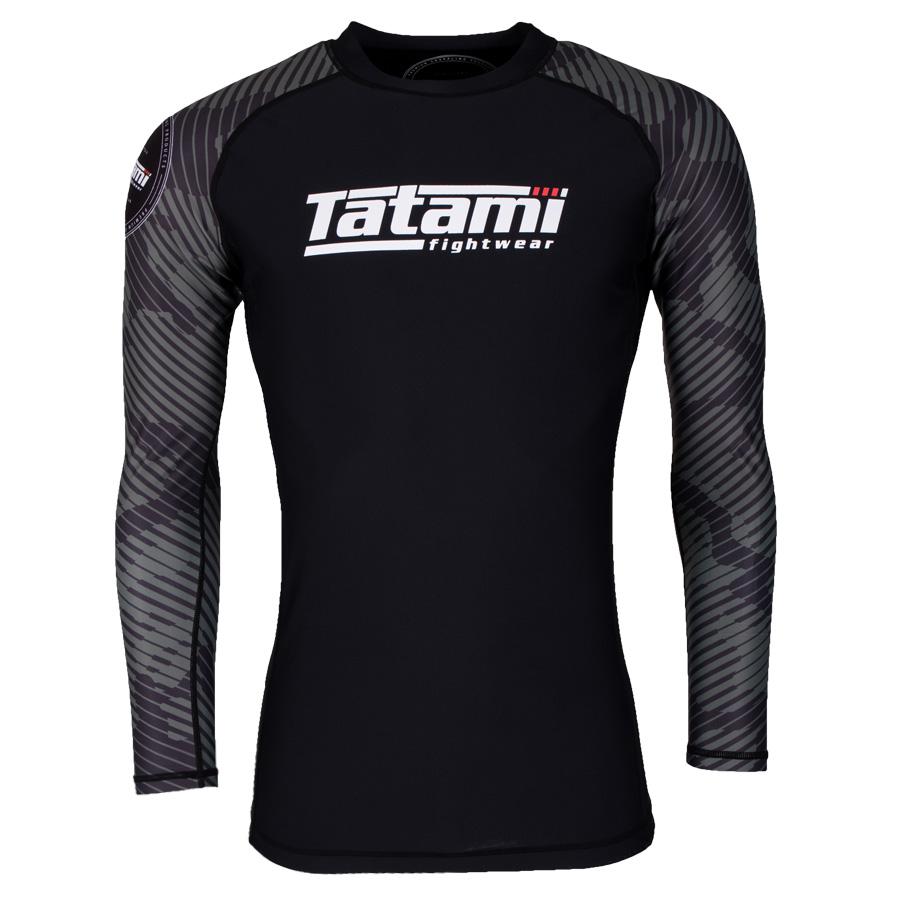Tatami Fightwear Renegade Rashguard de Manga Larga - Green Camo/Negro