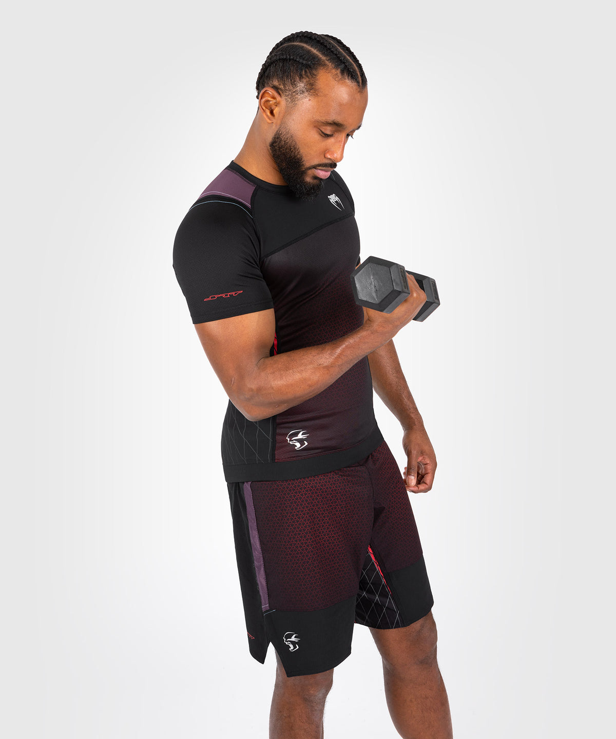 Rashguard à manches courtes pour hommes Venum x Dodge Banshee - Noir