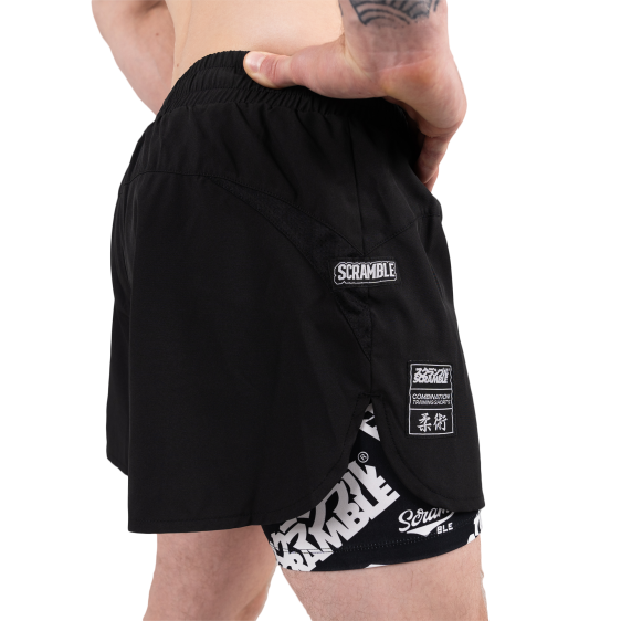 Short de MMA Scramble Dual Layer - Noir