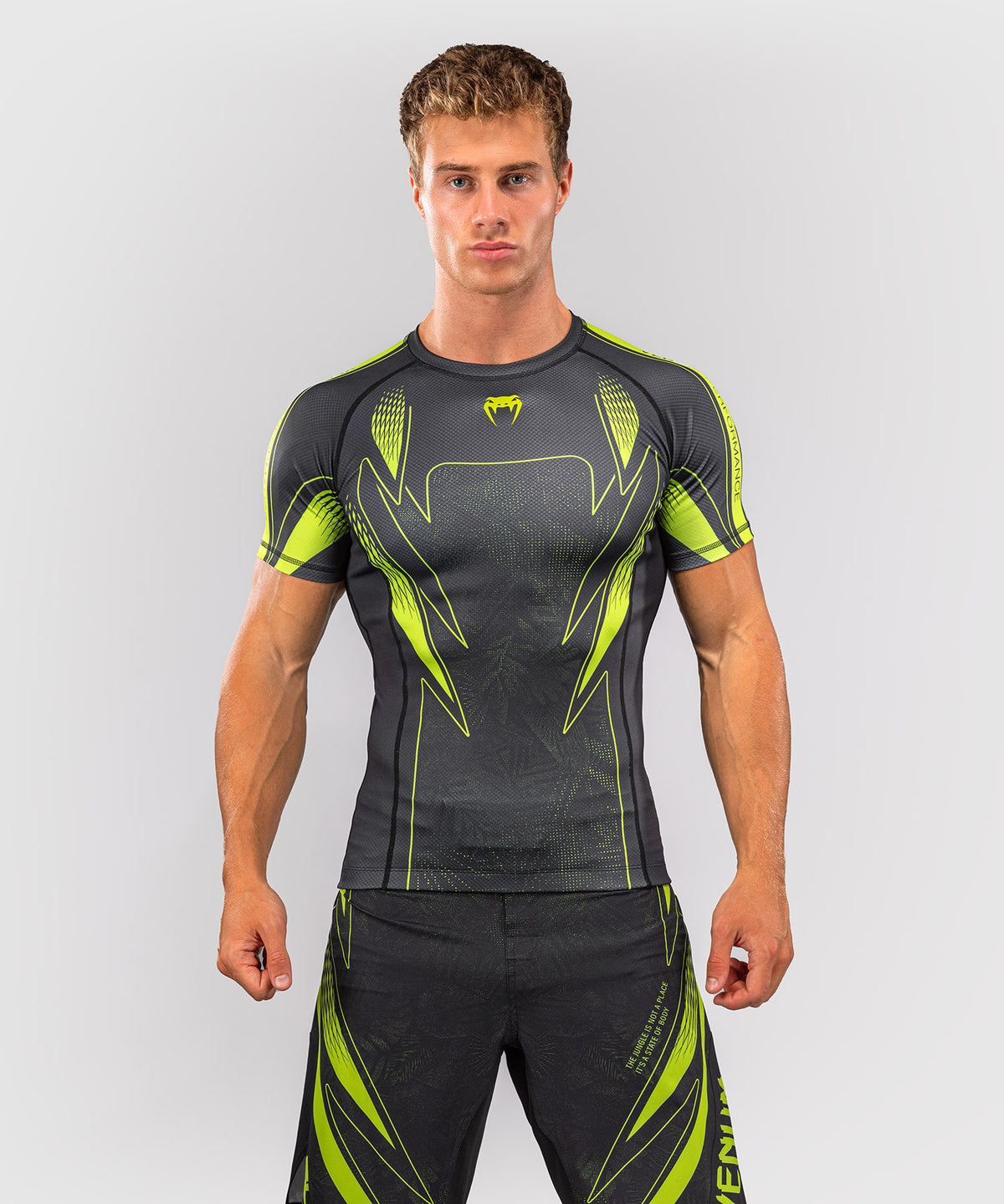 Venum Amazonia Reborn Maglia a compressione a maniche corte - Nero/Verde