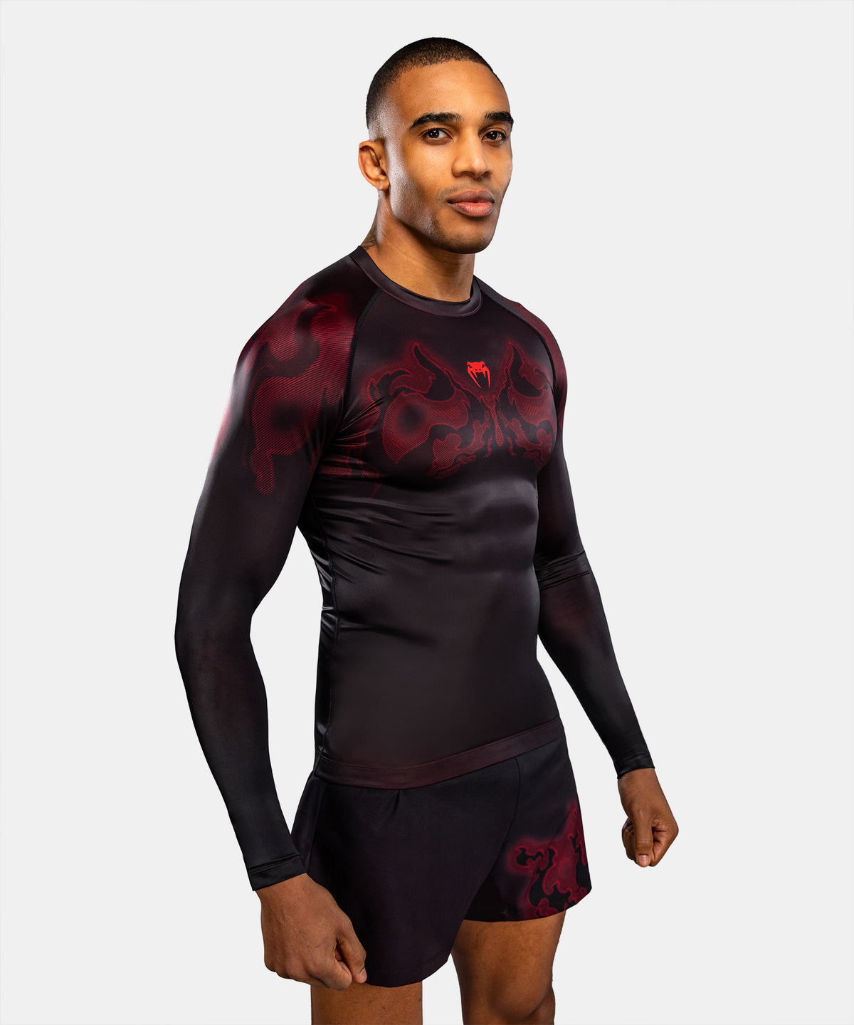 Venum Spectre Langarm Rashguard – Schwarz/Rot