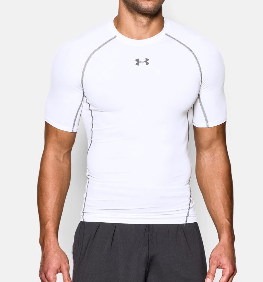 Under Armour HeatGear® T-shirt Compression Maniche Corte – Bianco