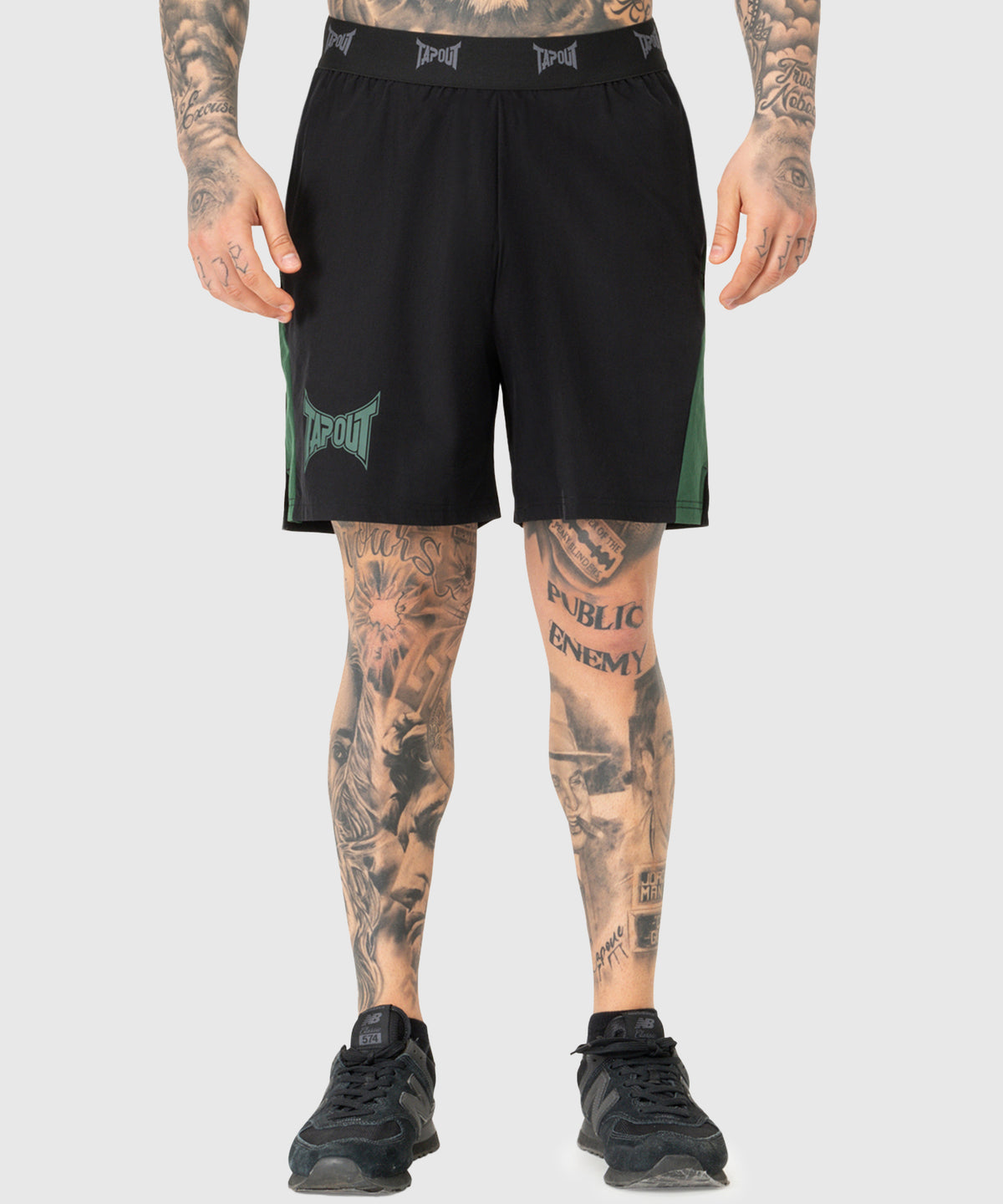 Tapout Training Fightshorts - Schwarz/Grün