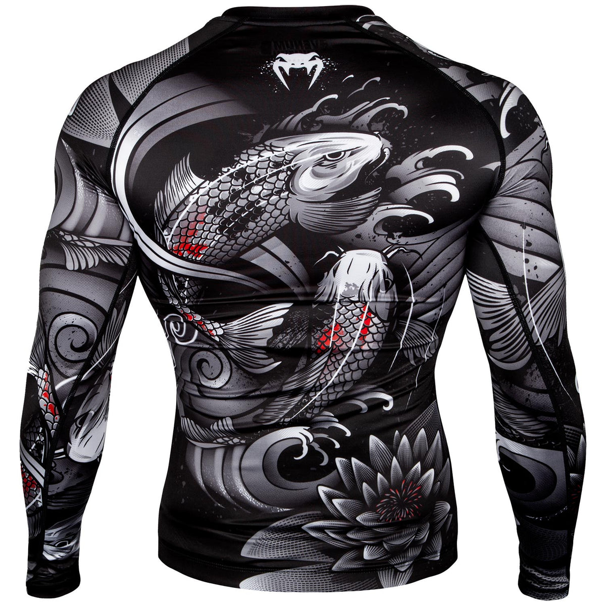 Rashguard Venum Koi 2.0 - Mangas Largas - Negro/Blanco