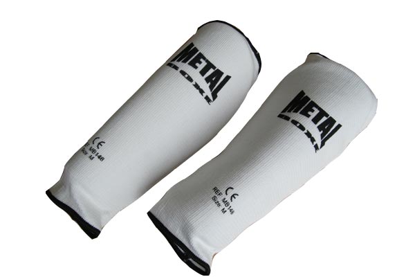 Protège-avant-bras en coton Metal Boxe - Blanc
