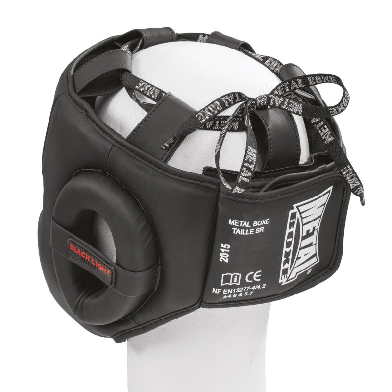 Metal Boxe INTEGRAL CURTEX BLACK LIGHT Boxing Headgear - Black