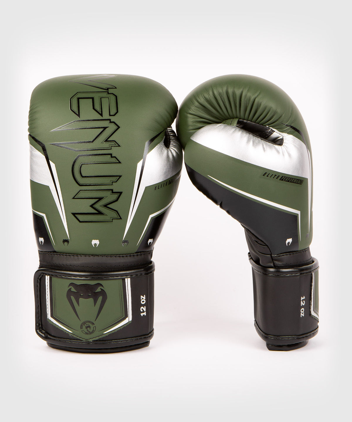 Gants de Boxe Venum Elite Evo - Kaki/Argent