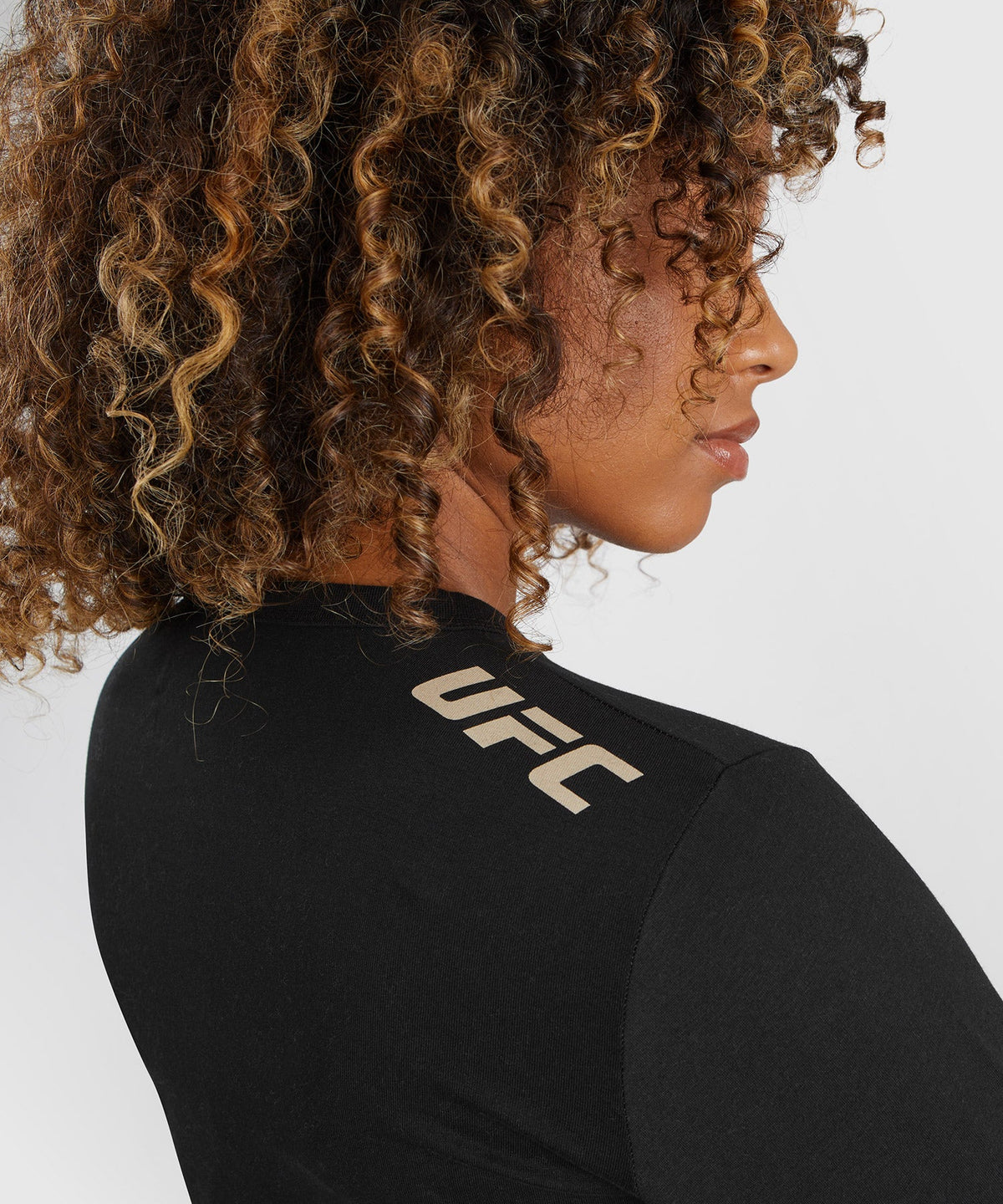 UFC Adrenaline by Venum Fight Week Langarm Baumwoll-T-Shirt für Frauen - Schwarz