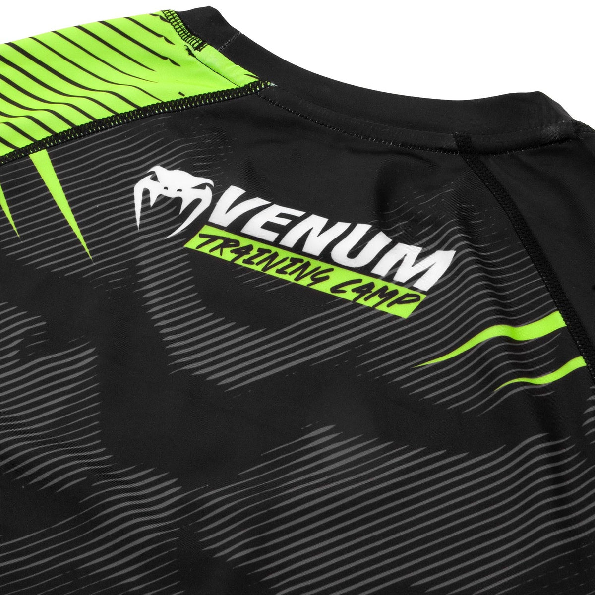 Rashguard Venum Training Camp 2.0 Short Sleeve - Black/ Fluorescent Yellow