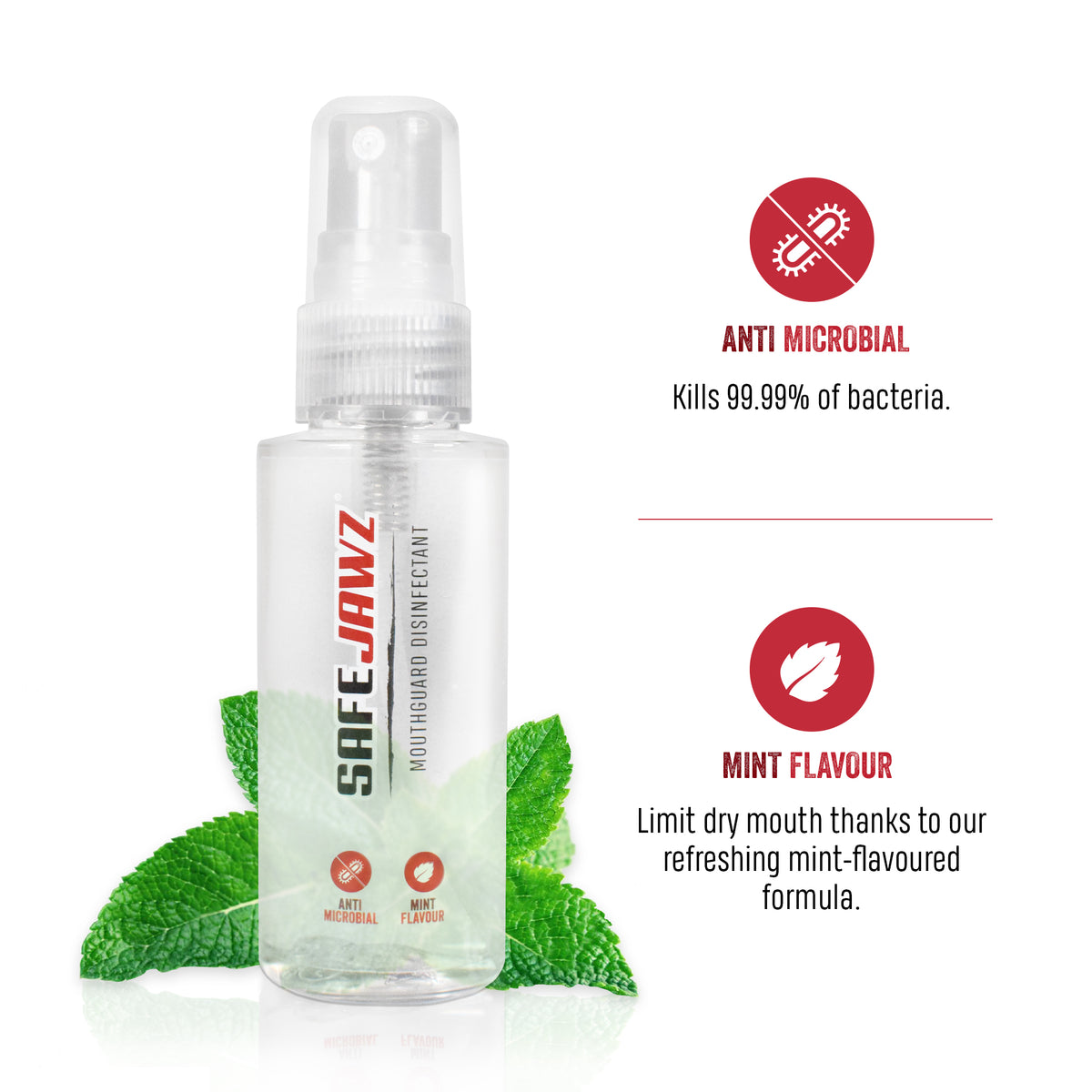 Spray désinfectant pour protège-dents Safe Jawz