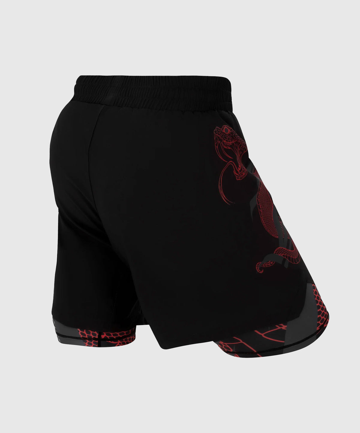 Fumetsu Dual Layer Anaconda Fightshorts - Schwarz/Rot