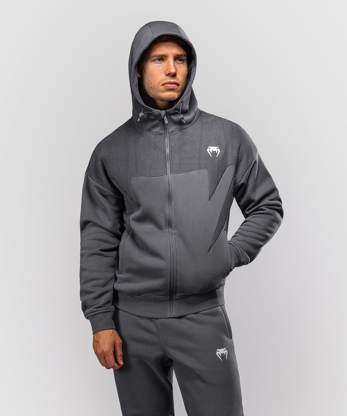 Venum Attack Fleece & Weave Track Jacket - Grey