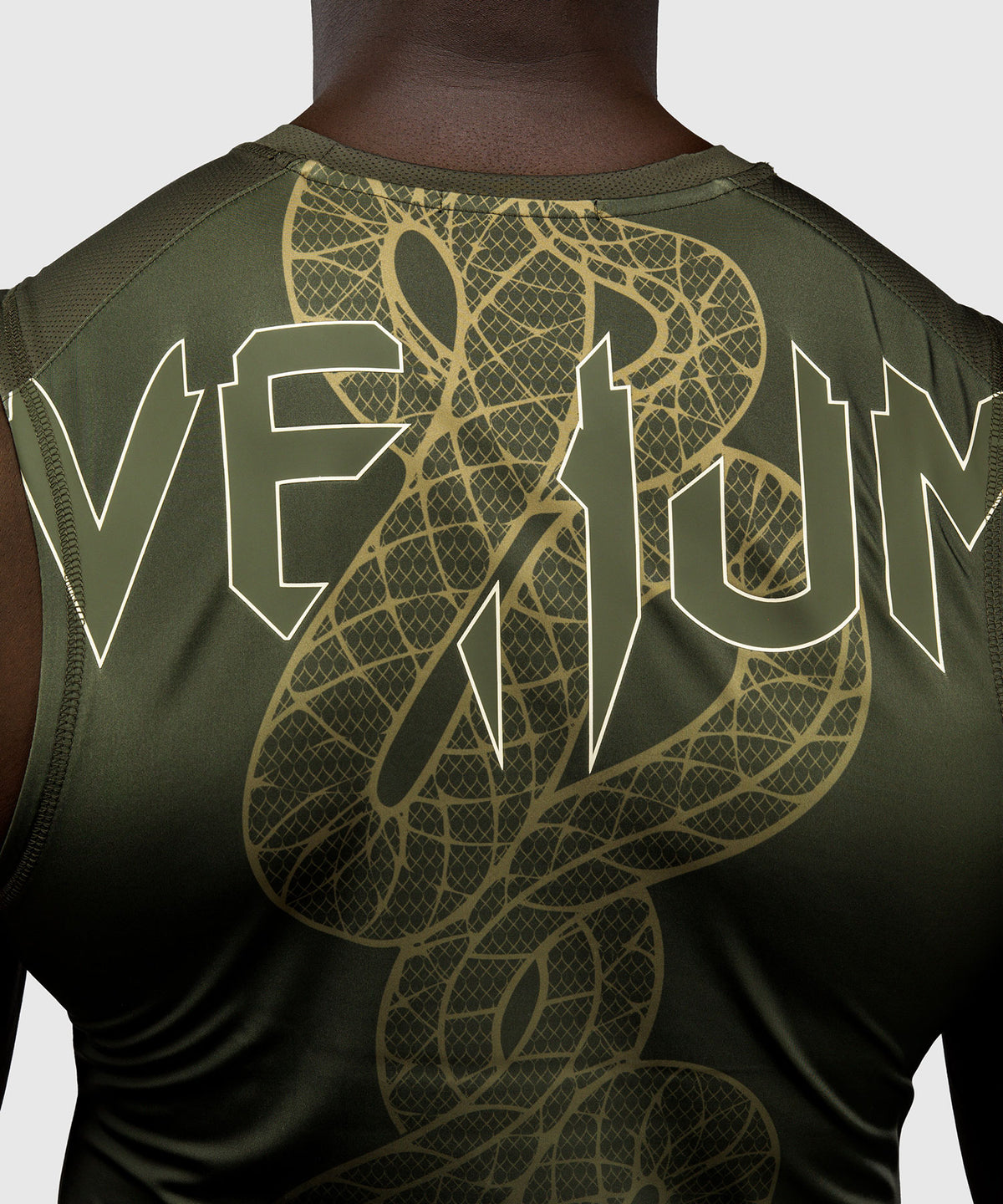 Rashguard Sans Manches Venum Serpenti – Kaki/Bronze/Ivoire