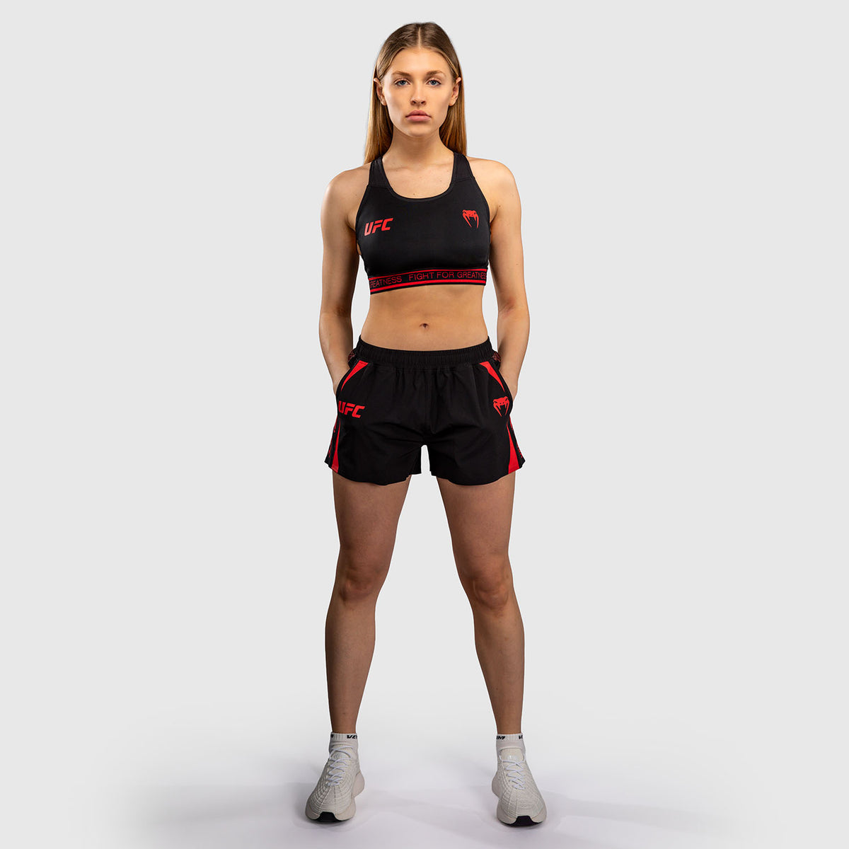 Venum UFC Unity by Venum Authentic Fight Week Short Técnico para Mujer - Negro
