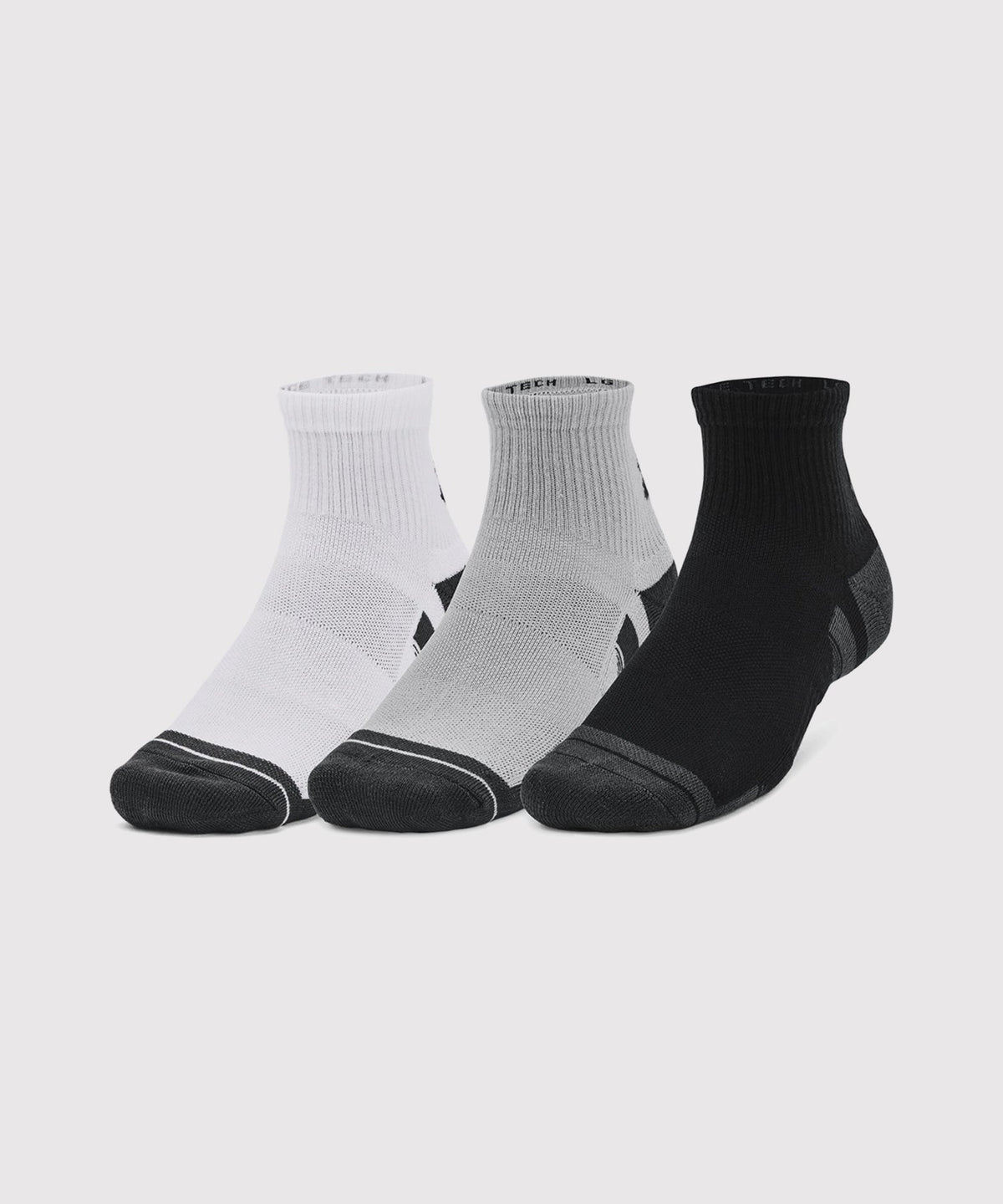 Lot De 3 Paires De Chaussettes Mi-Hautes Under Armour Ua Performance Tech - Blanc/Gris/Noir