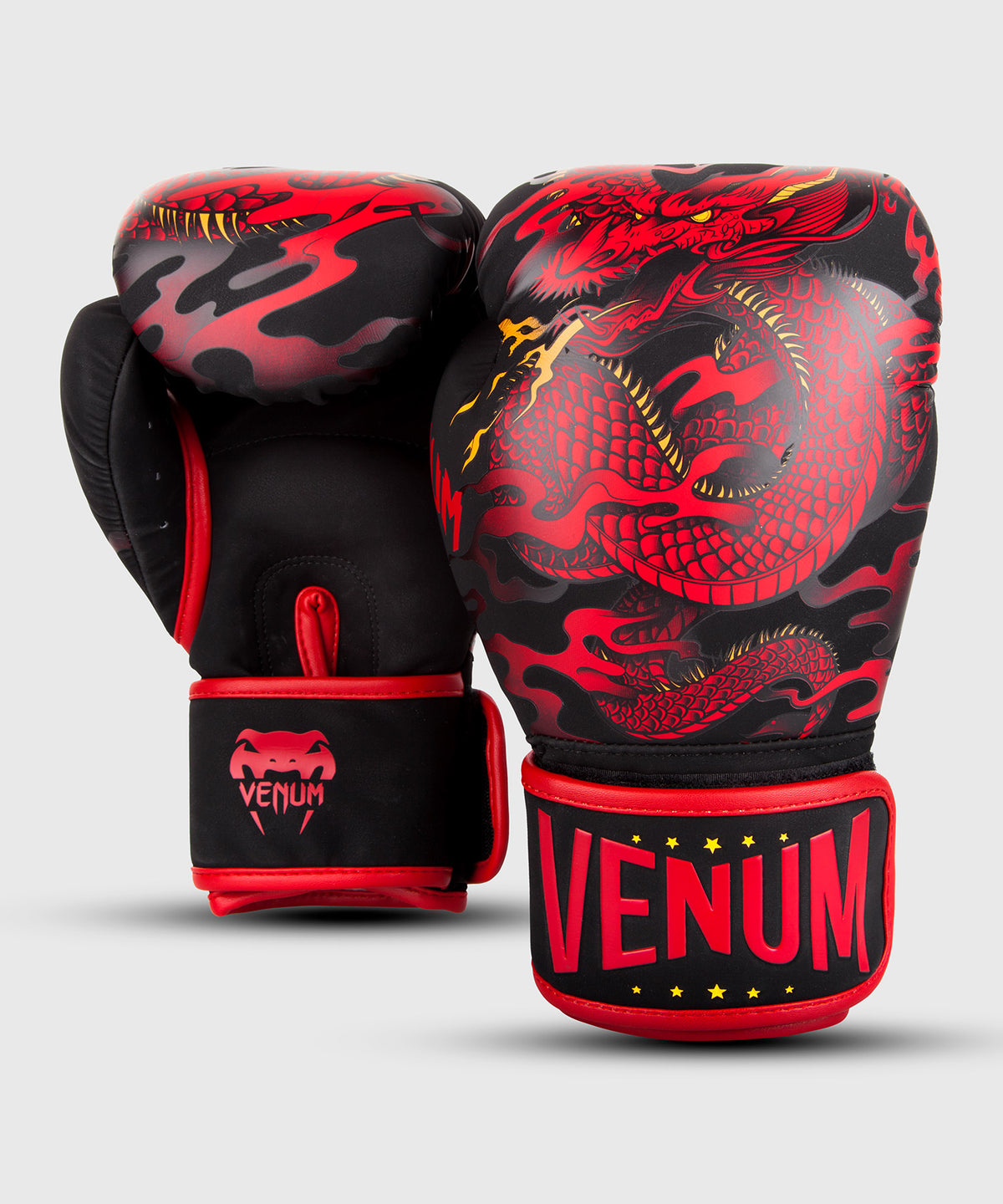 Venum Dragon's Flight Boxing Gloves - Black/Red - Exclusive