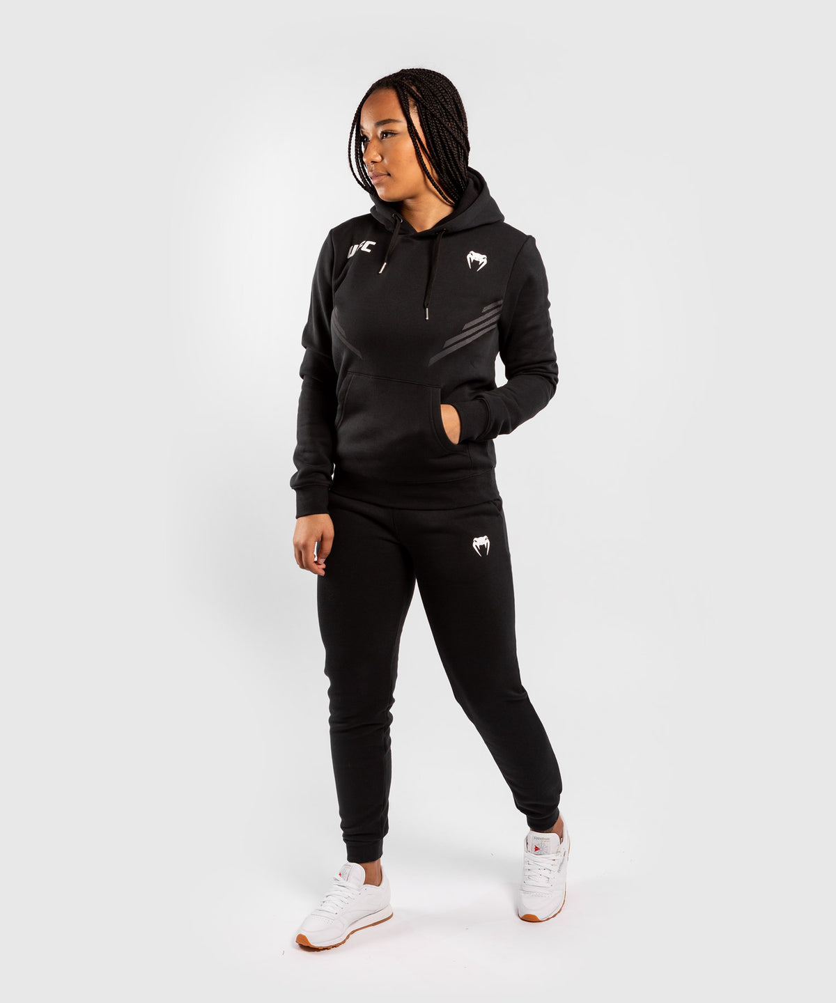 Felpa Con Cappuccio Donna UFC Venum Replica - Nero