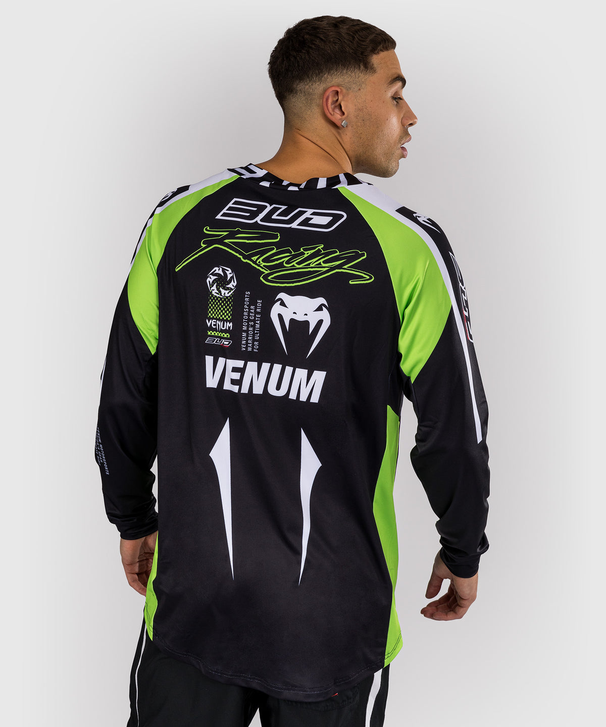 Venum x Bud Racing Camiseta Dry-Tech para Hombre - Negra/Blanca/Verde lima