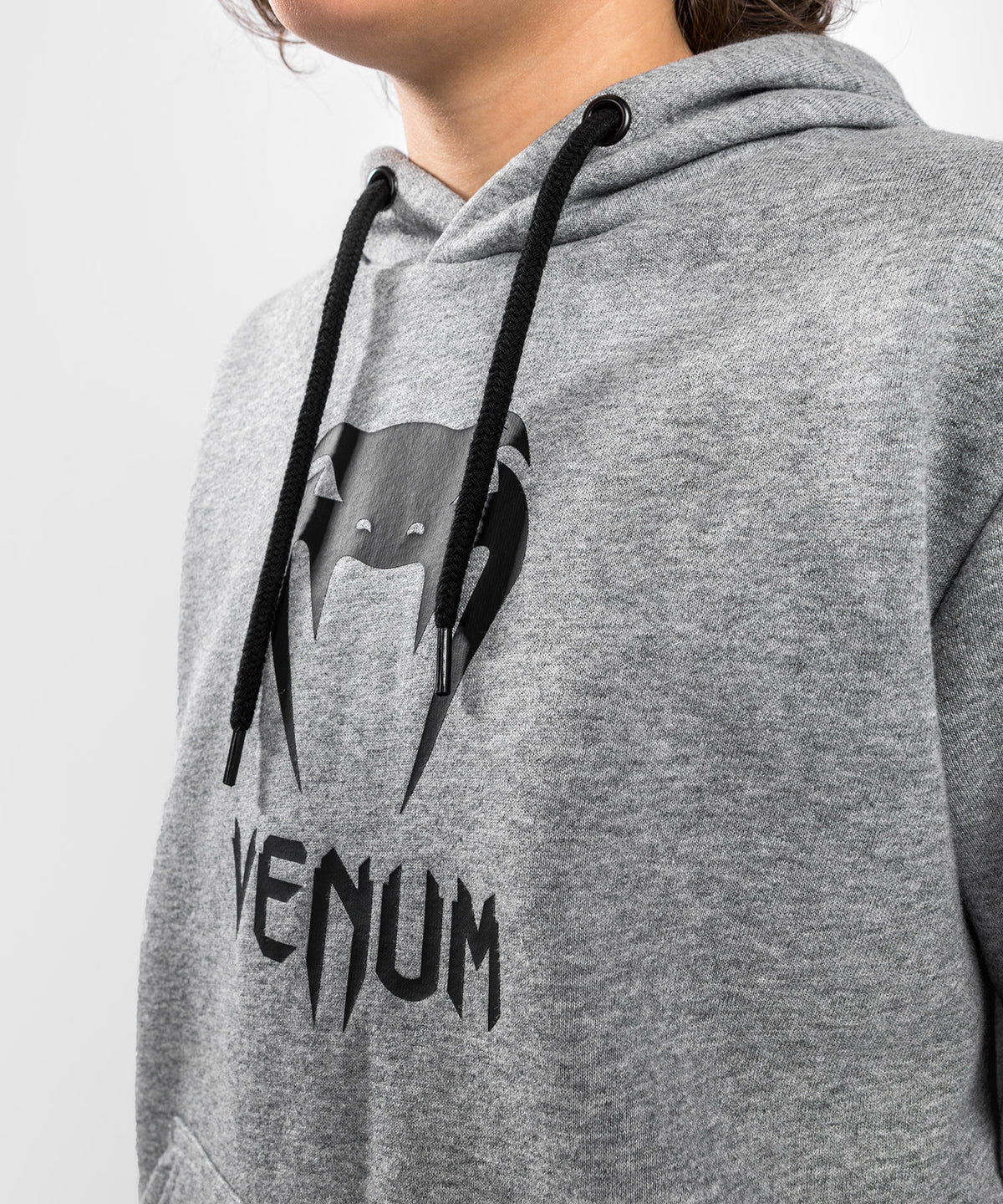 Felpa con cappuccio Venum Classic Logo - Per bambini - Grigio Mélange Chiaro
