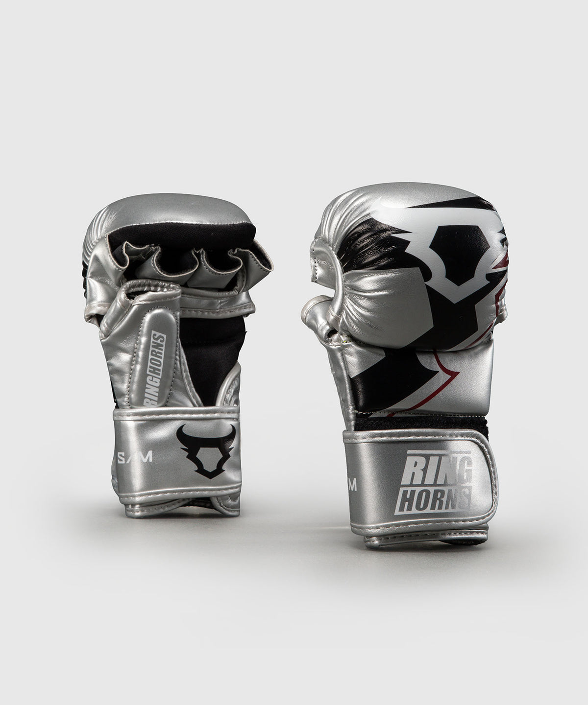 Ringhorns Charger by Venum MMA Sparring Gloves - Silver/Black
