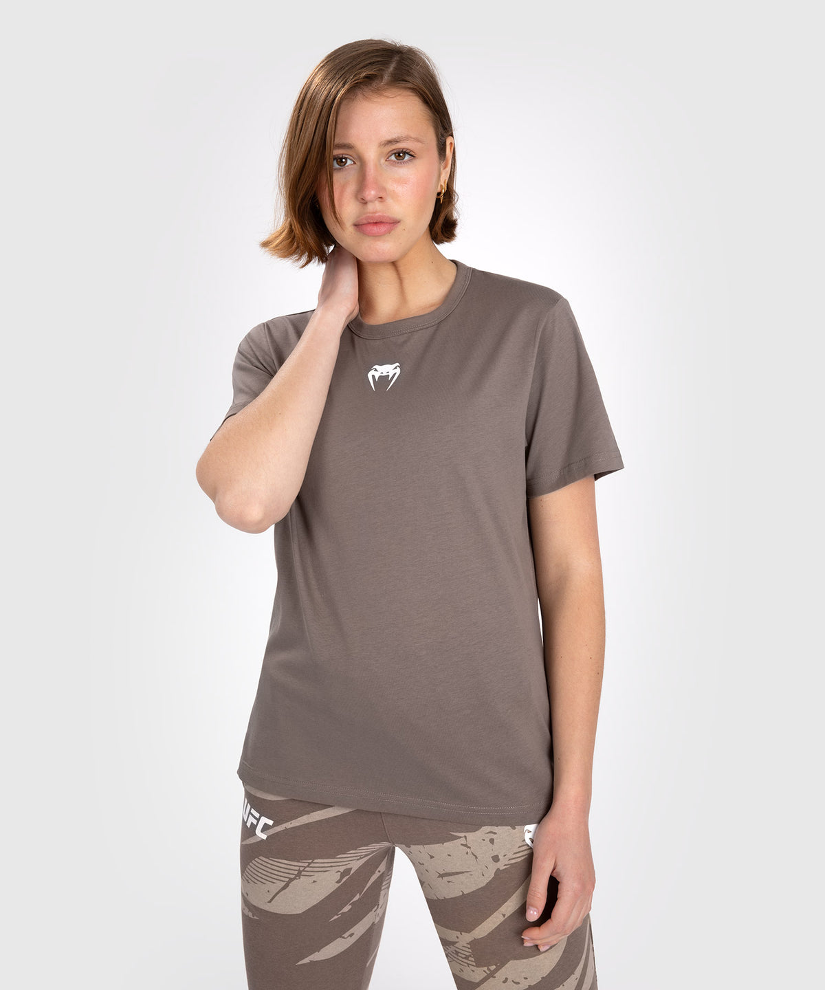 T-Shirt en Coton À Manches Courtes pour Femmes UFC Adrenaline by Venum Fight Week - Bronze