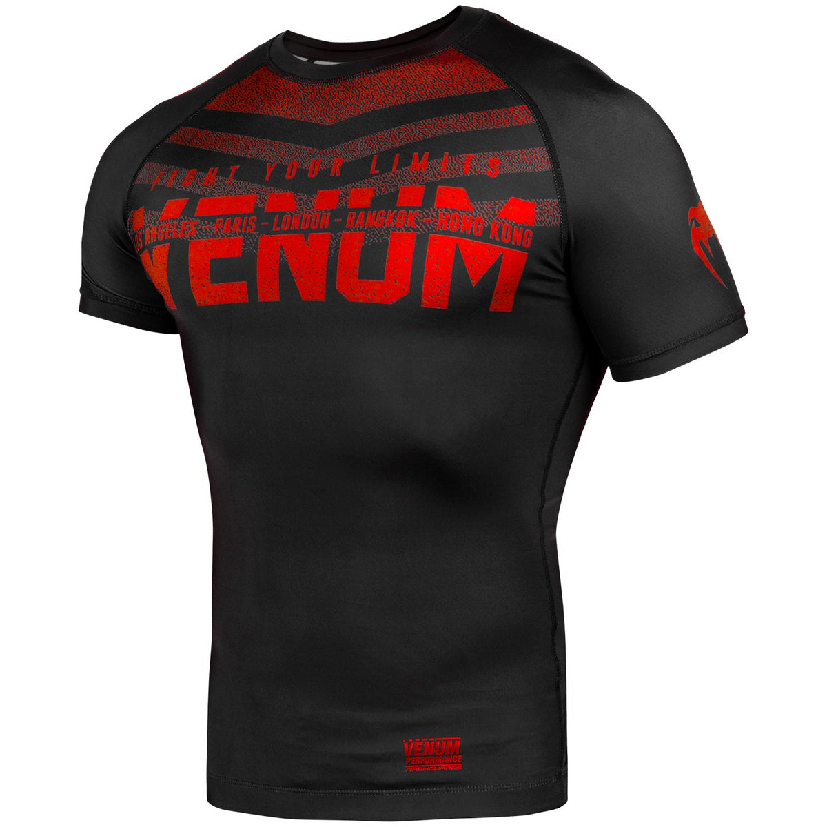 Rashguard Signature Mangas Cortas - Negro/Rojo