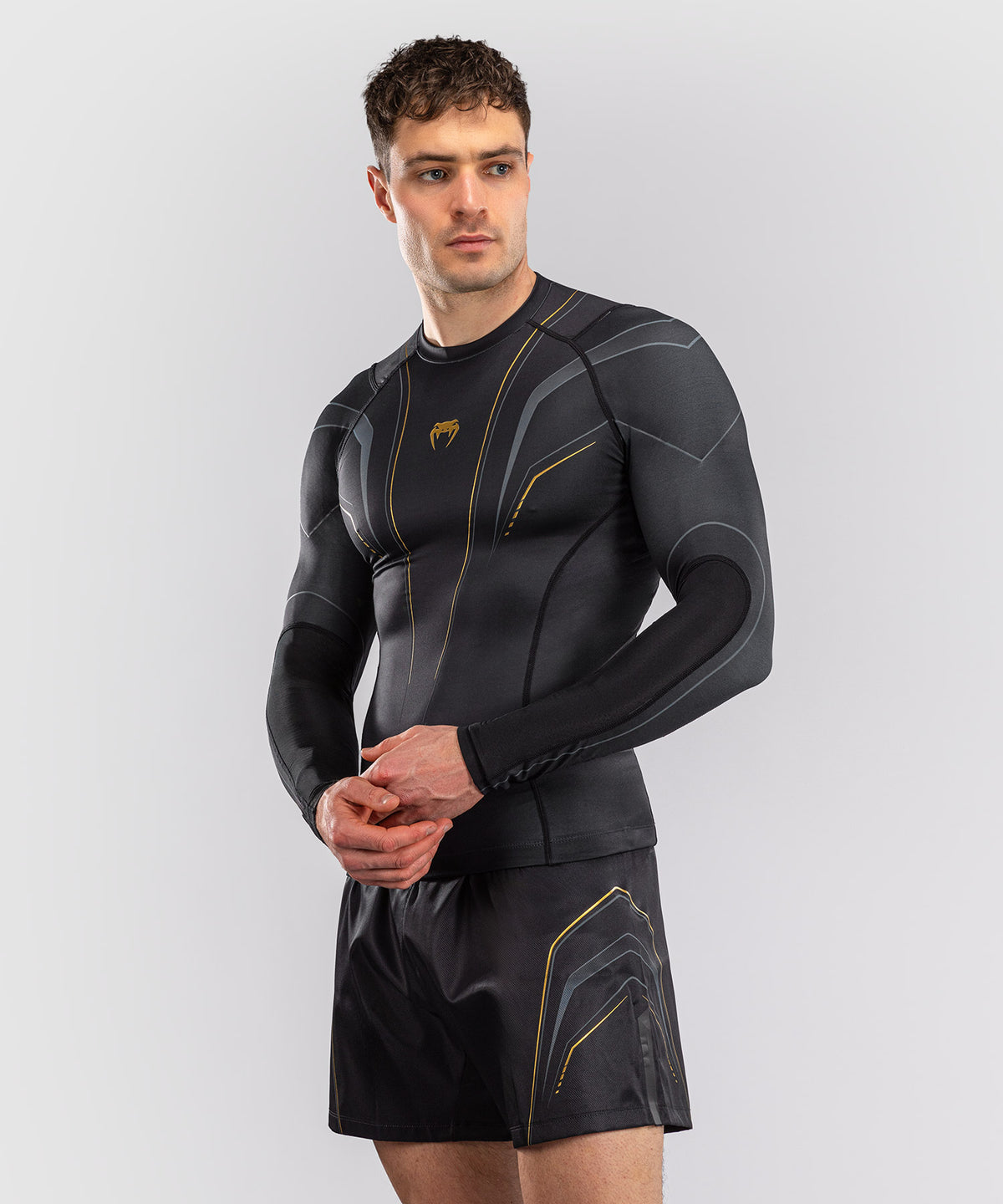 Venum Streamline Rashguard Manga Larga – Negro/Oro