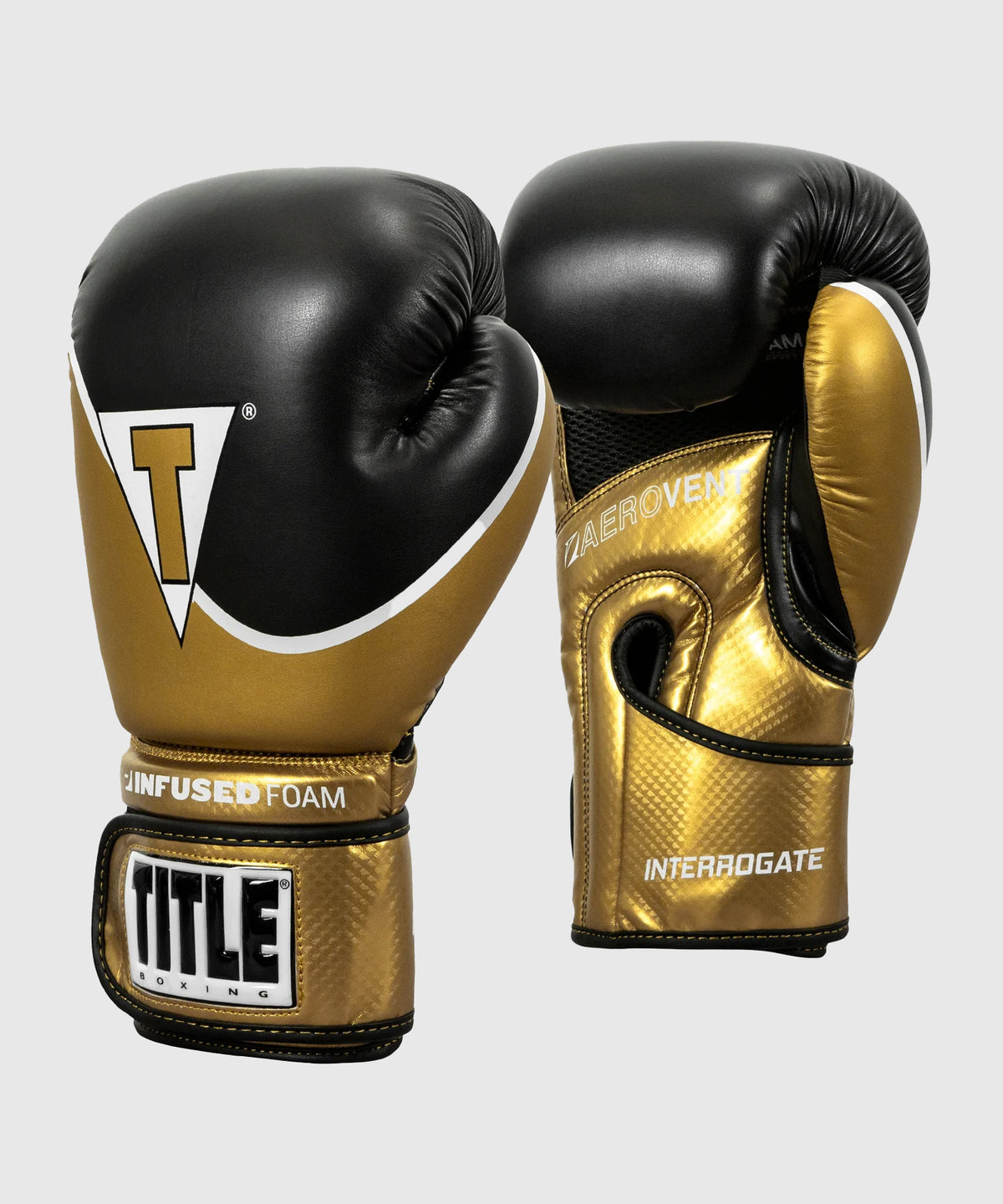 Title Boxing Infused Foam Interrogate 2.0 Guantes de Boxeo - Oro/Negro