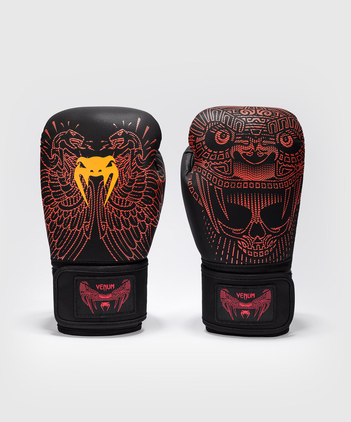 Venum Impact Quetzal Fury Boxhandschuhe - Schwarz/Fury Rot/Tangerine