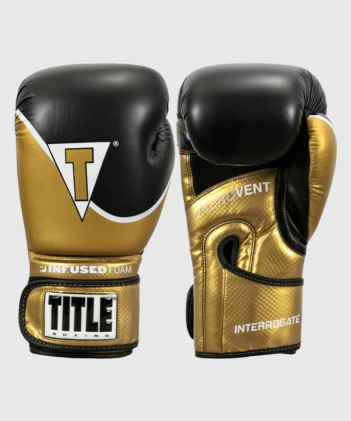 Title Boxing Infused Foam Interrogate 2.0 Guantes de Boxeo - Oro/Negro
