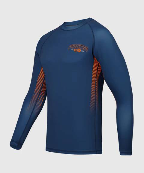 Fumetsu Varsity Rashguard de Manga Corta - Azul Marino