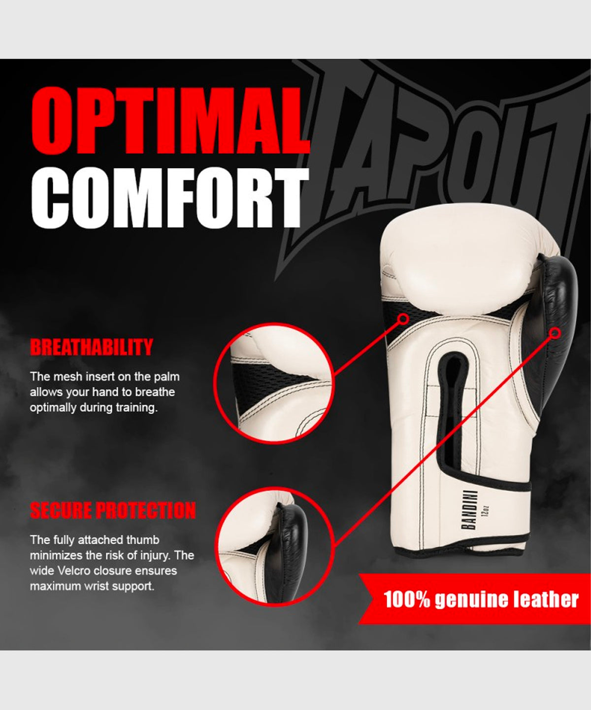 Tapout Bandini Boxhandschuhe - Ecru