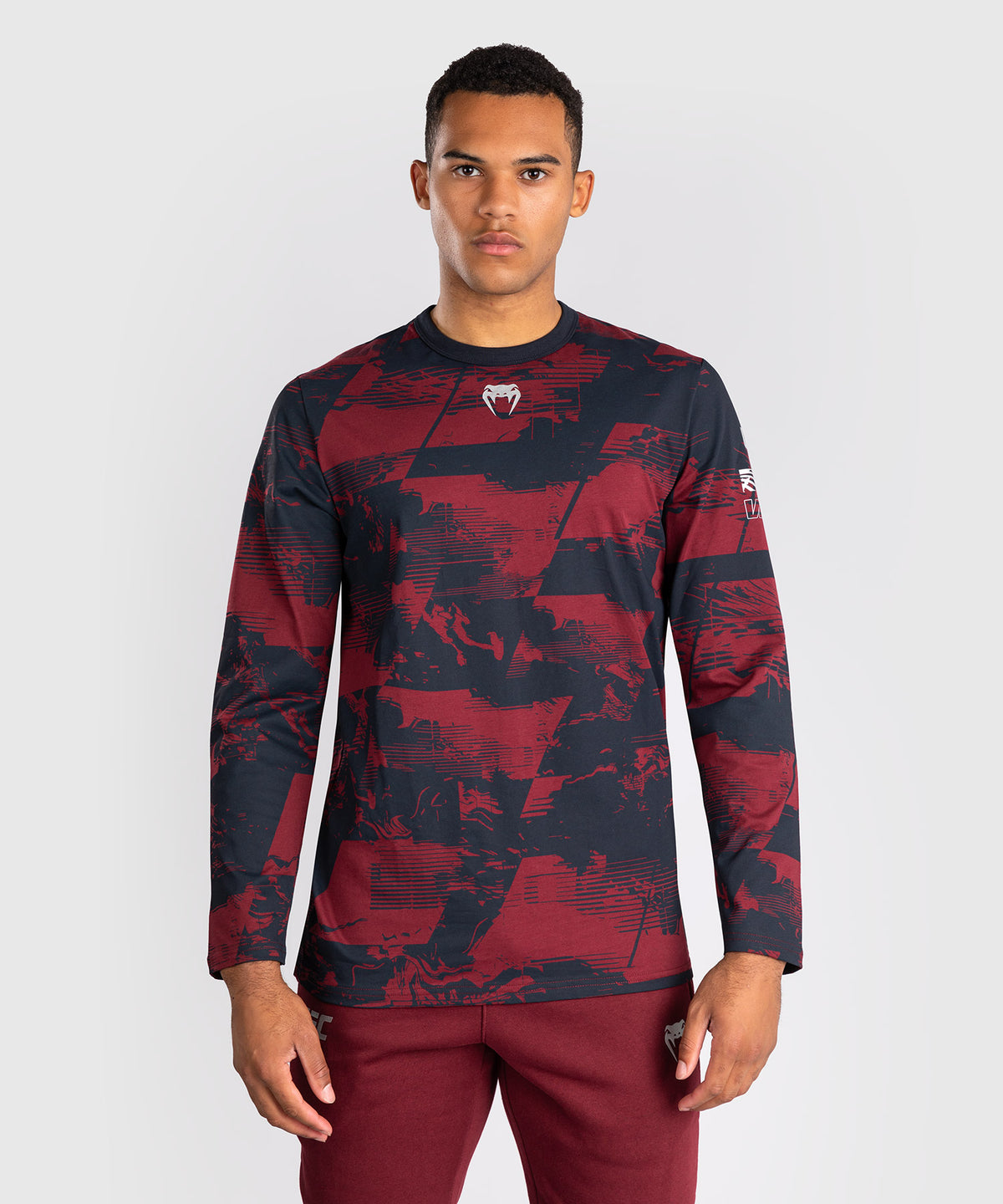 UFC Zenith by Venum Authentic Fight Week Camiseta de manga larga Hombre - Azul marino/Burdeos/Plateado