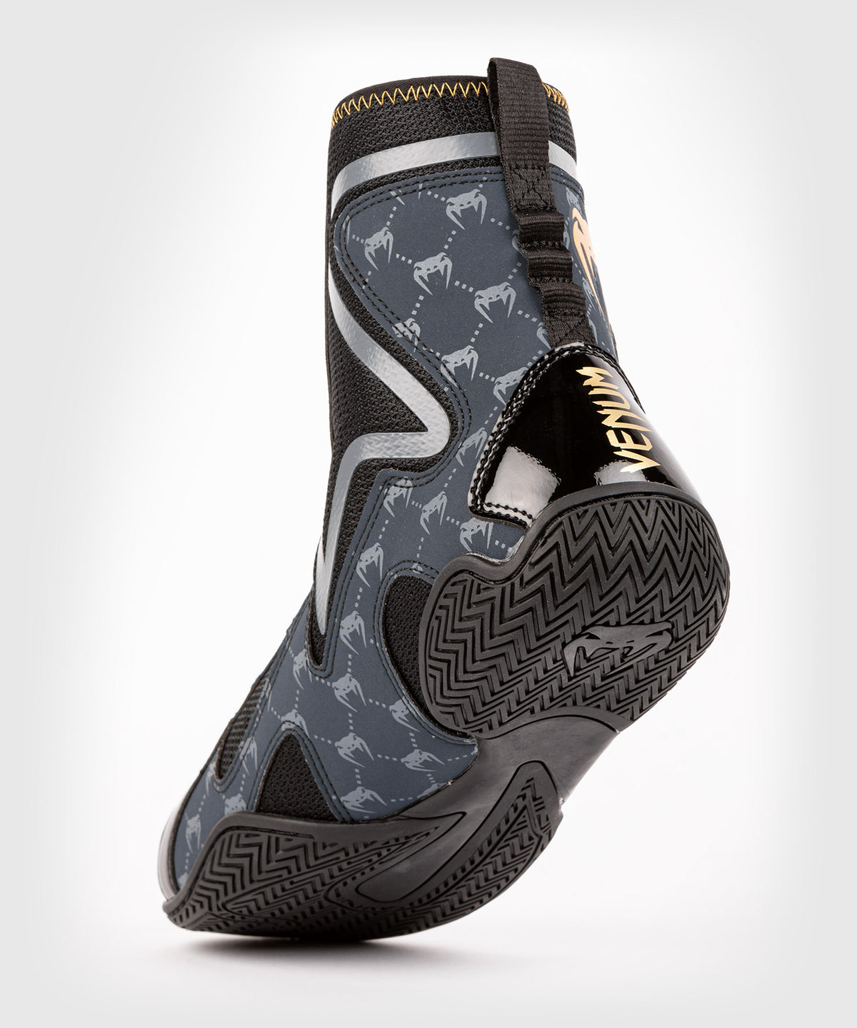 Venum Elite Evo Monogram Boxing Shoes - Black/Navy Blue