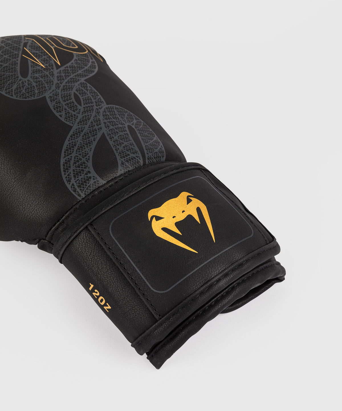 Venum Impact Serpenti Boxing Gloves - Black/Silver/Gold